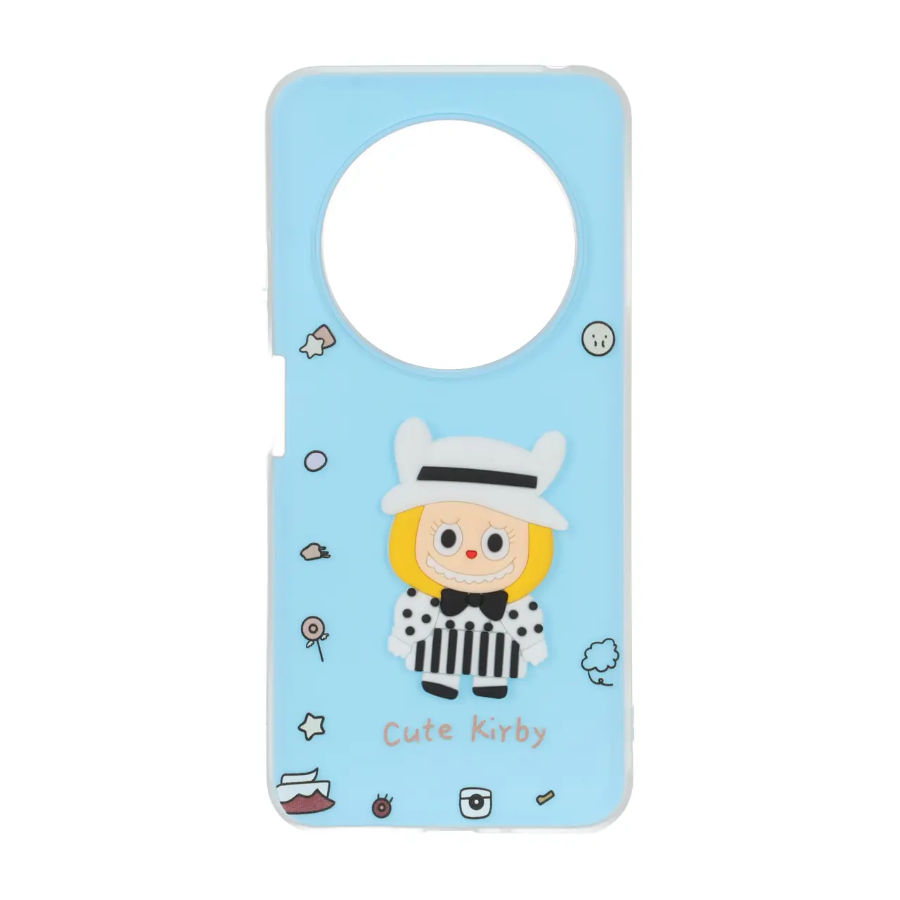 قاب دو لایه مات عروسک برجسته Xiaomi Redmi 14C / Redmi A4 / Poco C75 - آبی