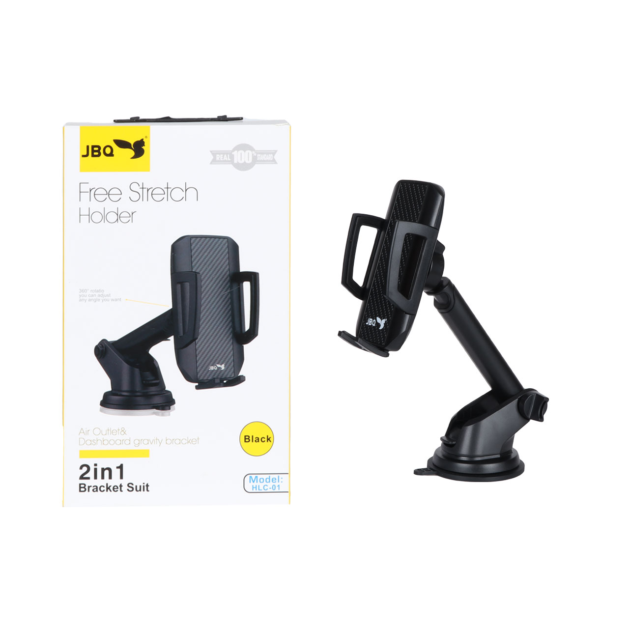 هولدر گوشی موبایل پایه دار دو منظوره JBQ مدل HLC-01 - مشکی (گارانتی شش ماهه رصاصی)