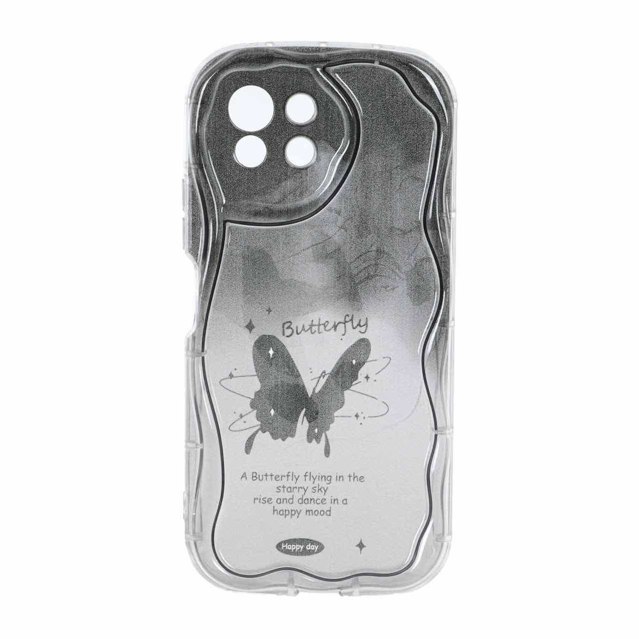 قاب کنگره ای ژله ای Black Design مدل Xiaomi Mi 11 Lite - طرح 314