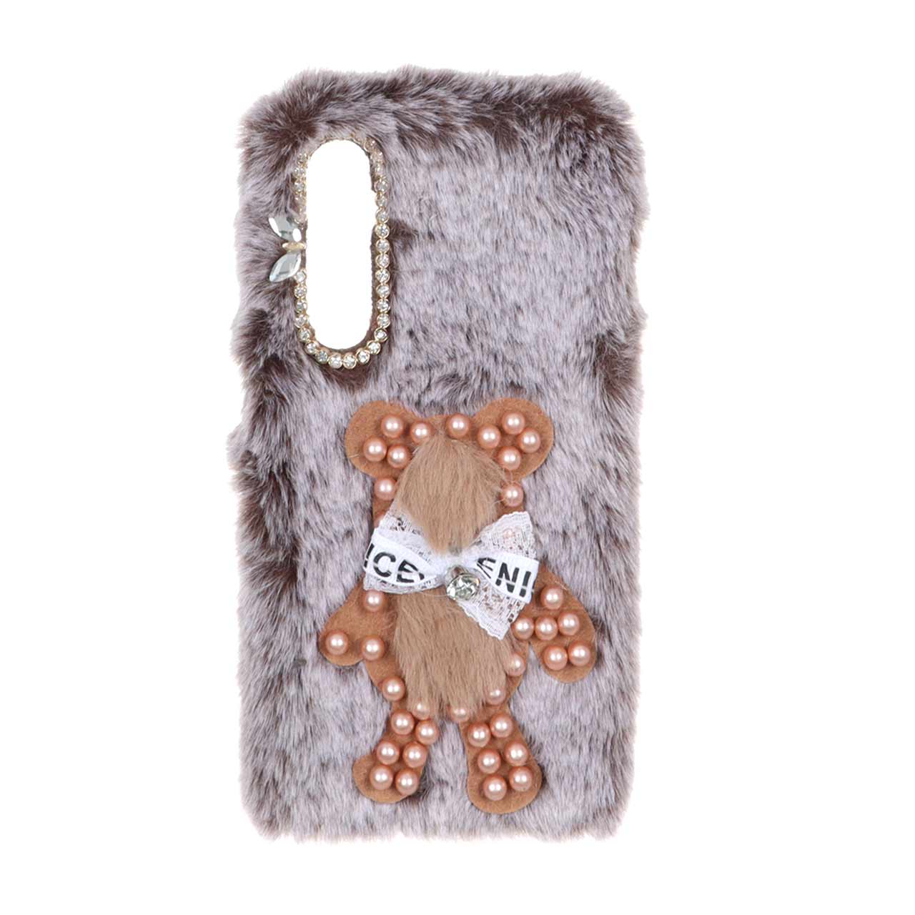 قاب پشمالو مرواریدی نگین دار Samsung Galaxy A35 / A55 - طرح 139