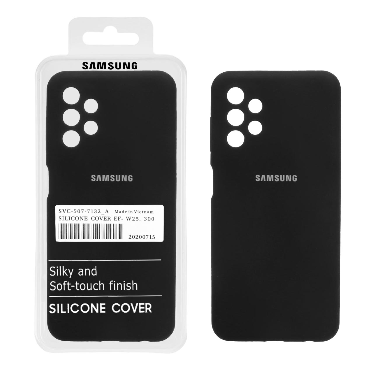 قاب سیلیکونی پاک کنی اورجینال درجه یک Samsung A13-4G - مشکی (پک دار)