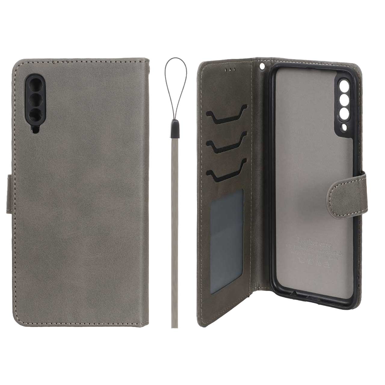 کیف موبایل مگنتی درجه یک داخل خز MNC Plus مدل Samsung Galaxy A50 / A50s / A30s - خاکستری