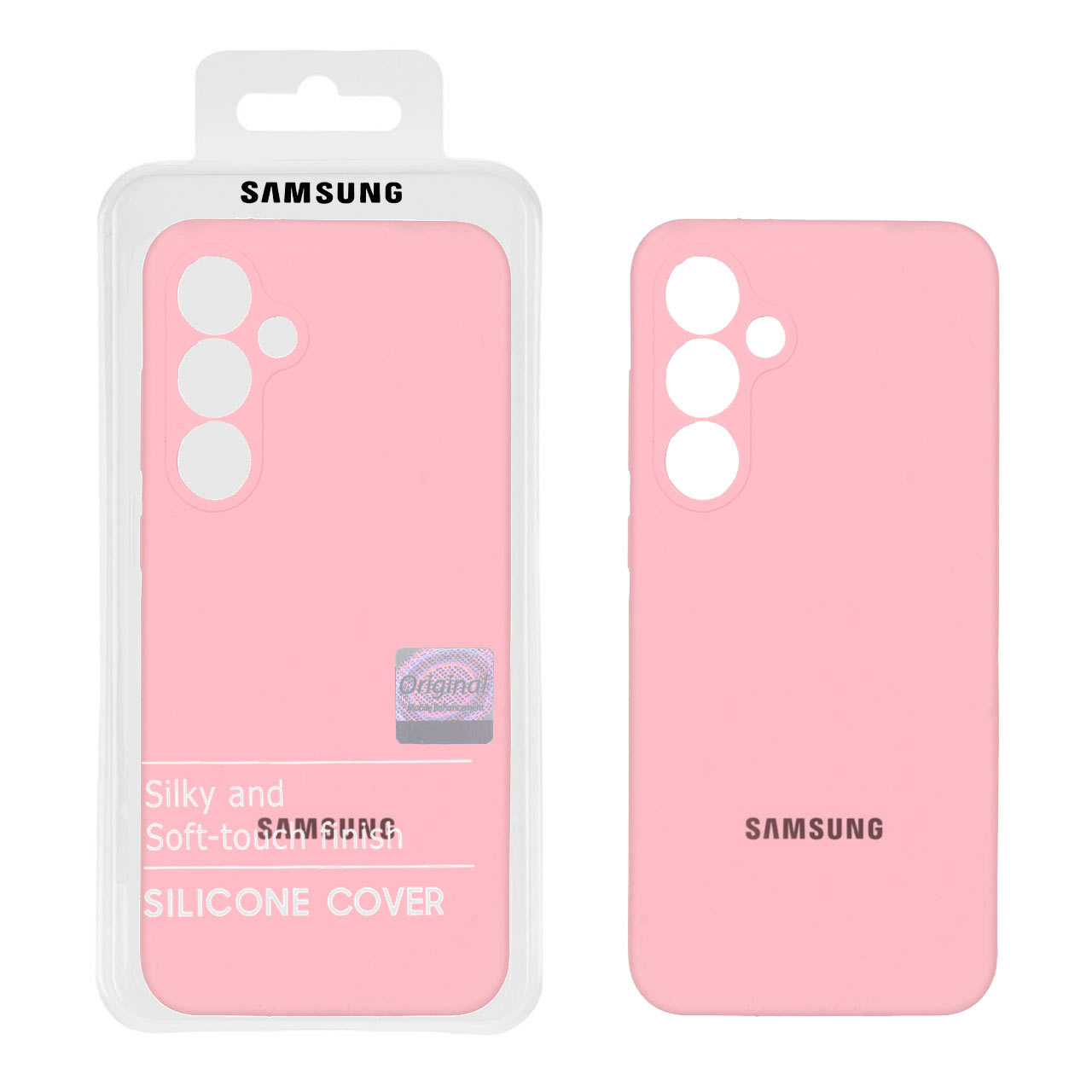 قاب سیلیکونی پاک کنی اورجینال Master Quality مدل  Samsung Galaxy S24 FE - صورتی (پک دار)