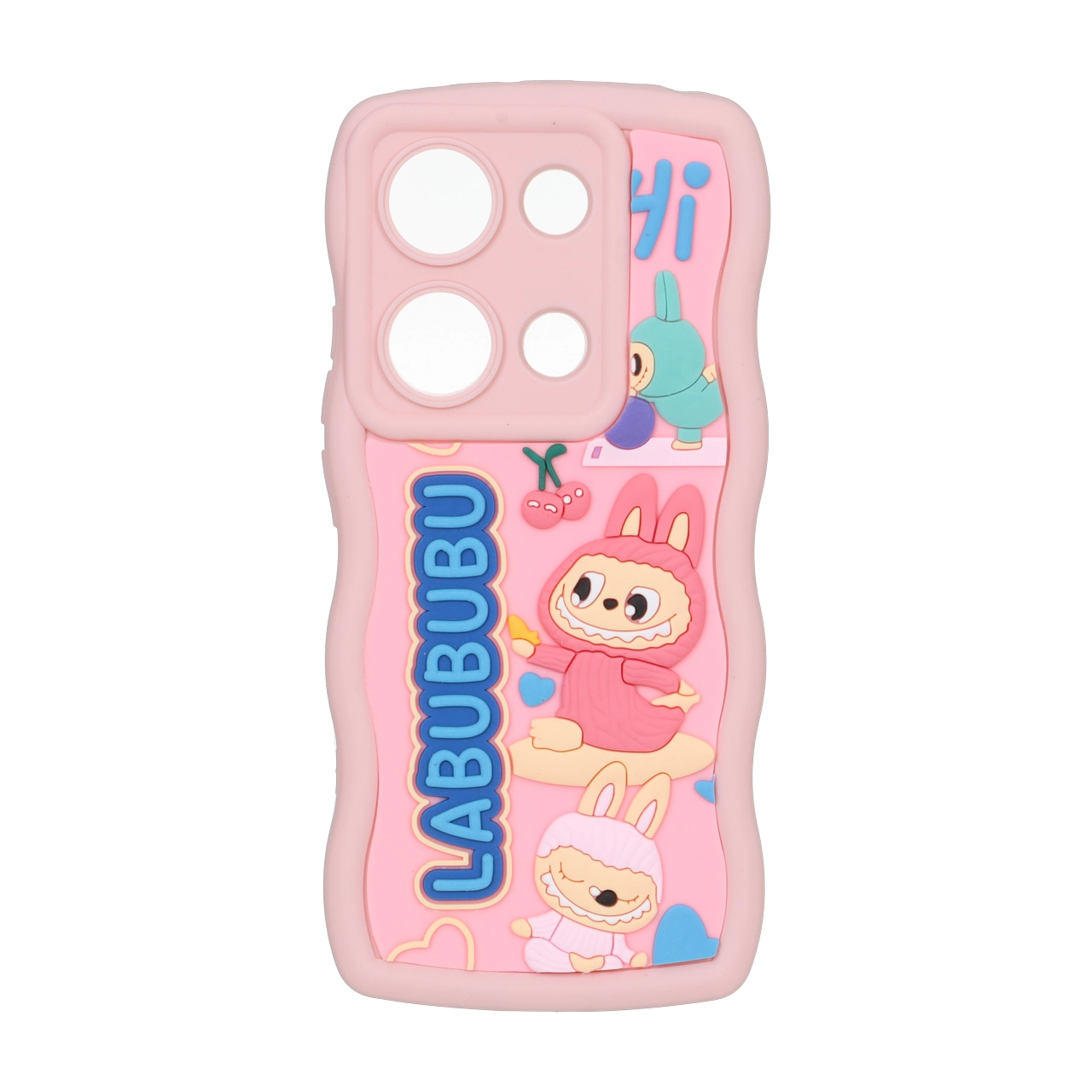 قاب کنگره ای عروسک برجسته محافظ لنزدار Xiaomi Redmi Note 14S / Note 13 Pro 4G / Poco M6 Pro 4G - طرح 12