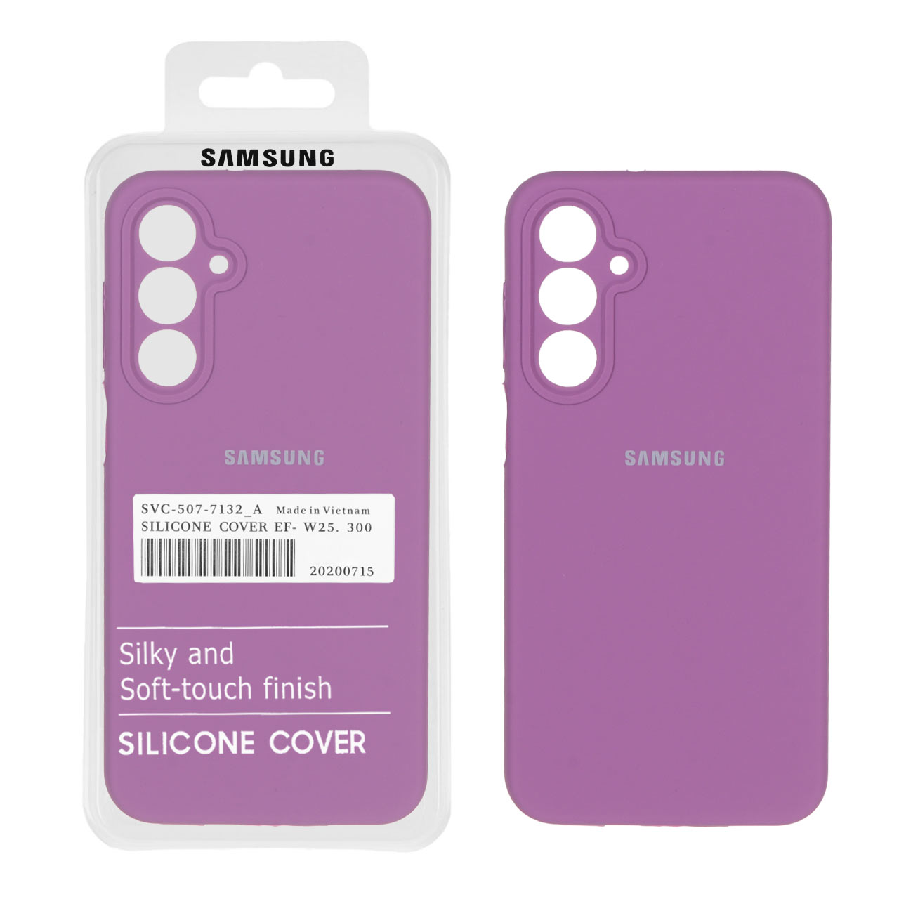 قاب سیلیکونی پاک کنی اورجینال درجه یک Samsung Galaxy A16 - ارغوانی (پک دار)