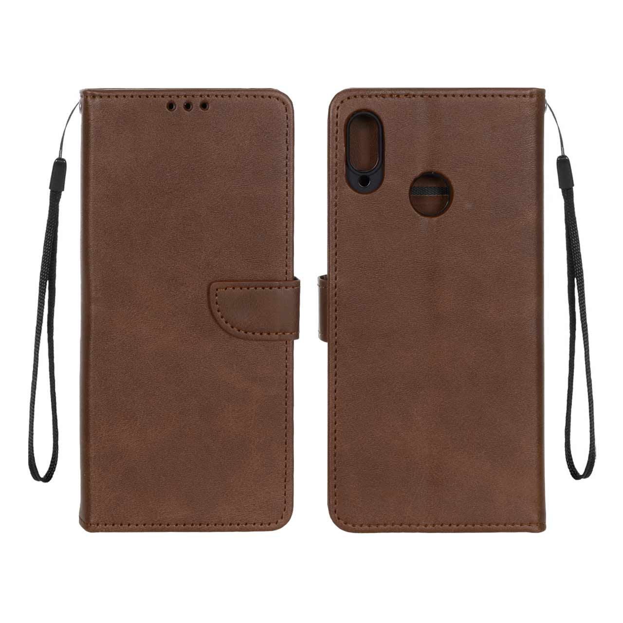 کیف چرمی موبایل مگنتی محافظ لنزدار Huawei Nova 3i - قهوه ای