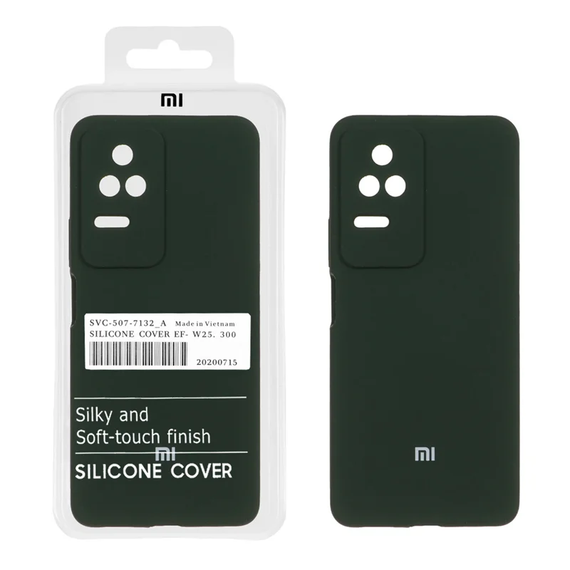 قاب سیلیکونی پاک کنی اورجینال درجه یک Xiaomi Poco F4 / K30S - سبز تیره (پک دار)