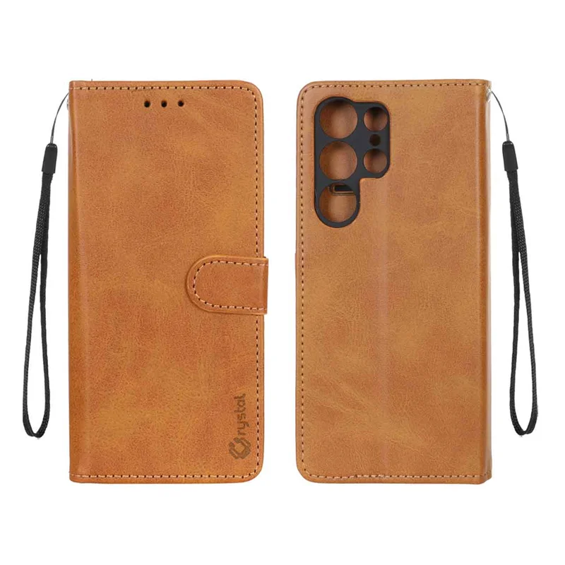 کیف موبایل مگنتی Crystal داخل مخمل Samsung Galaxy S25 Ultra - عسلی