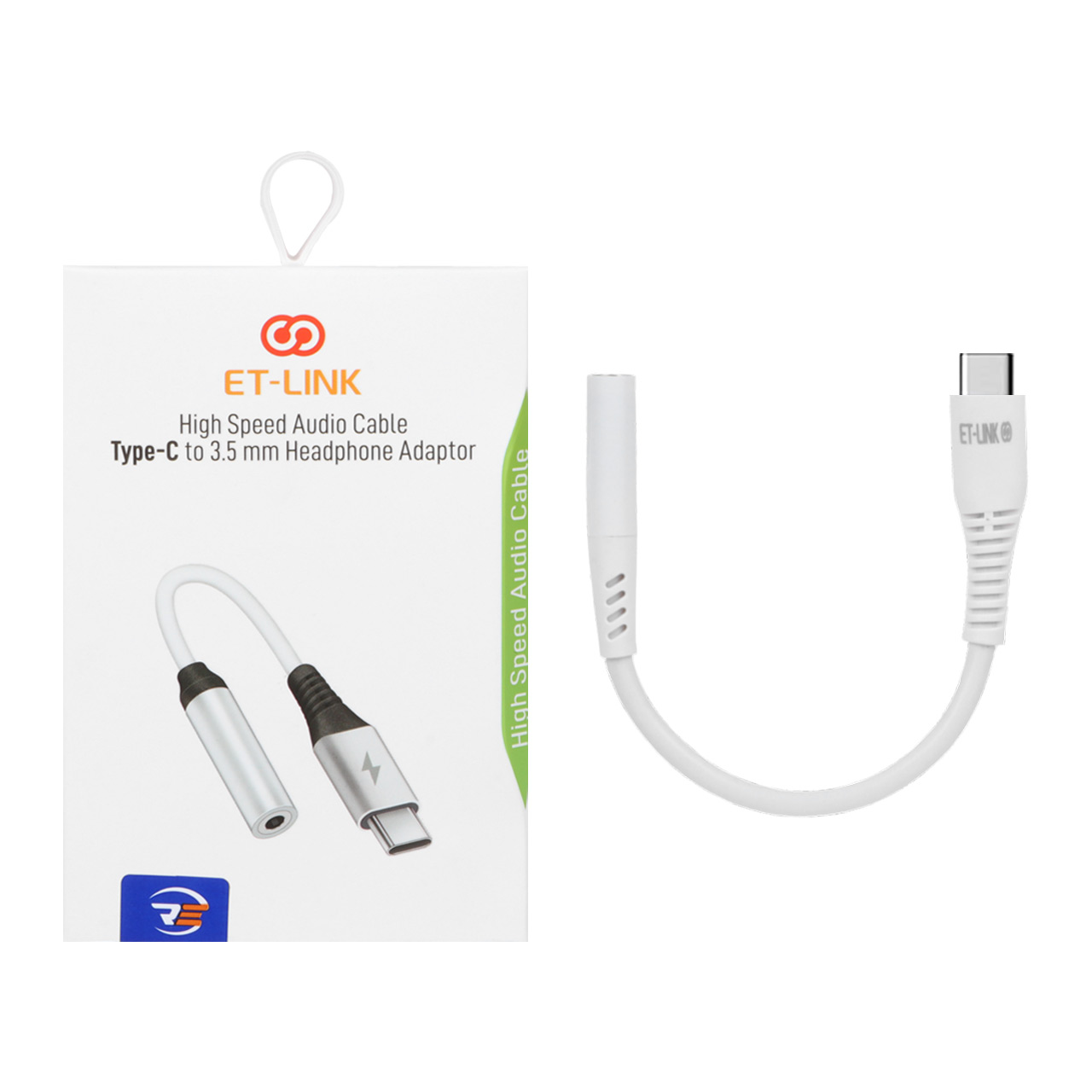 تبدیل Type-C به جک 3.5 میلی متری ET-LINK  مدل ETL009 - سفید