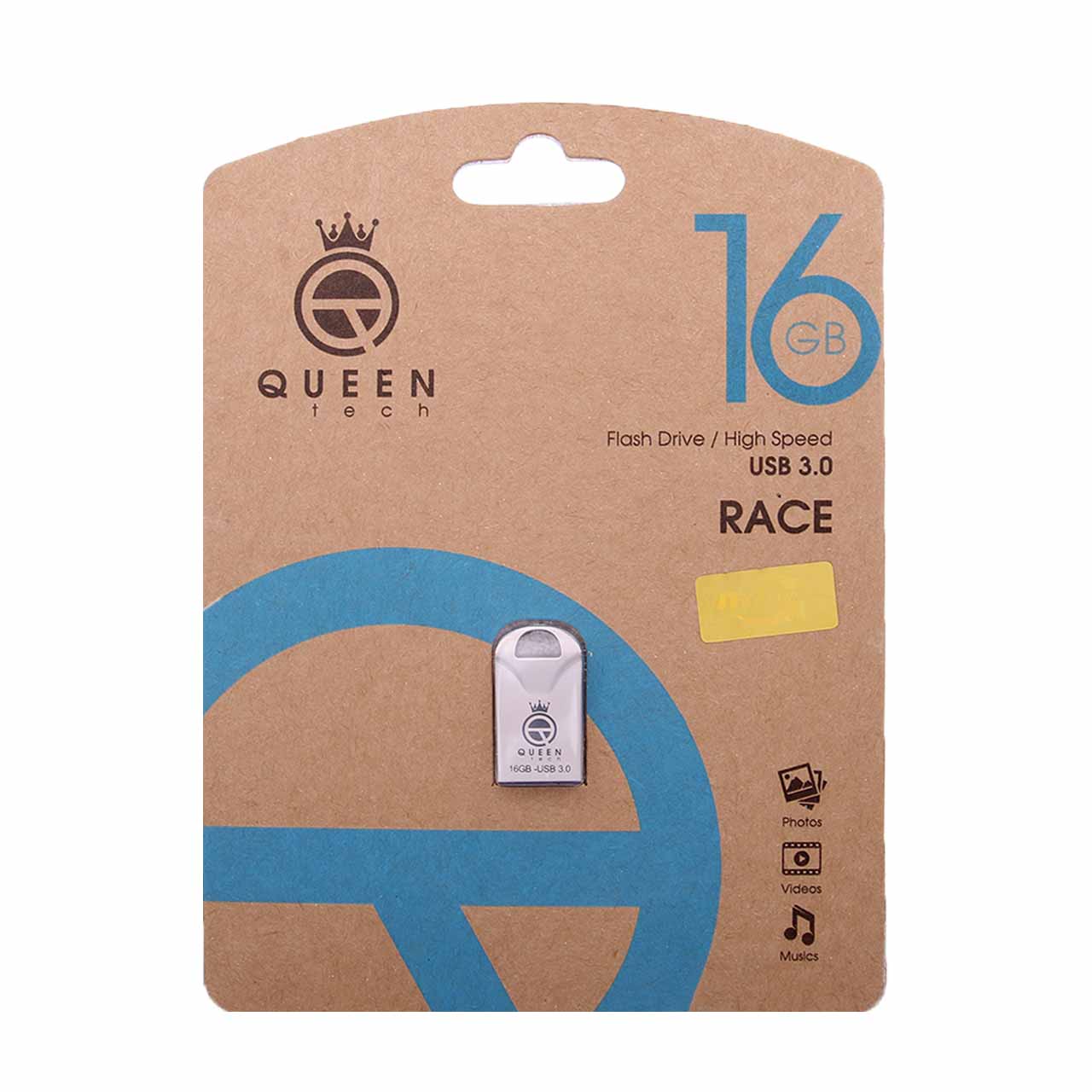 Queen Race USB3.0 Flash Memory-16GB (گارانتی مادام العمر شرکت آی تین)