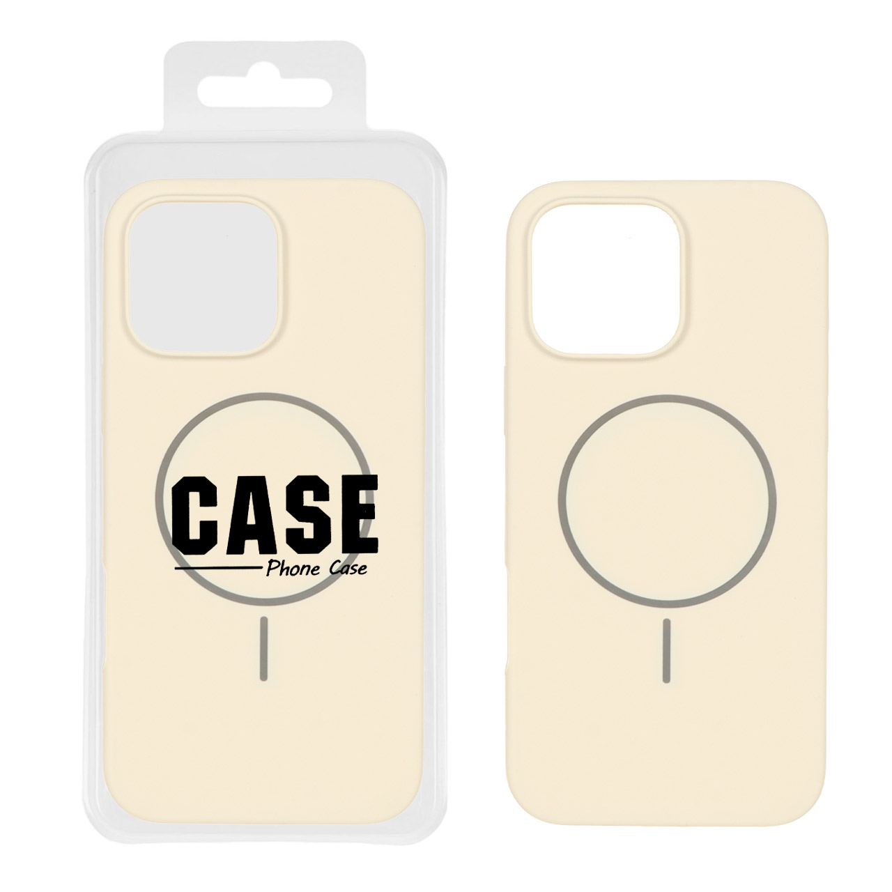 قاب سیلیکونی پاک کنی اورجینال درجه یک Magsafe مدل Apple iPhone 16 Pro Max - کرم (پک دار)