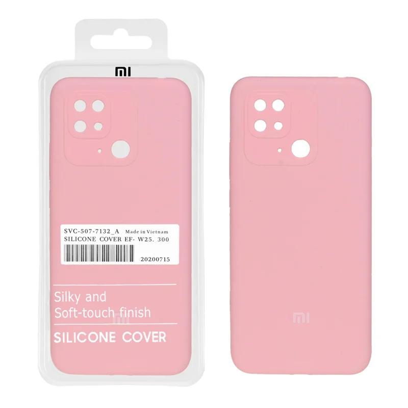 قاب سیلیکونی پاک کنی اورجینال درجه یک Xiaomi Redmi 10C / Poco C40 / Redmi 10power - صورتی (پک دار)