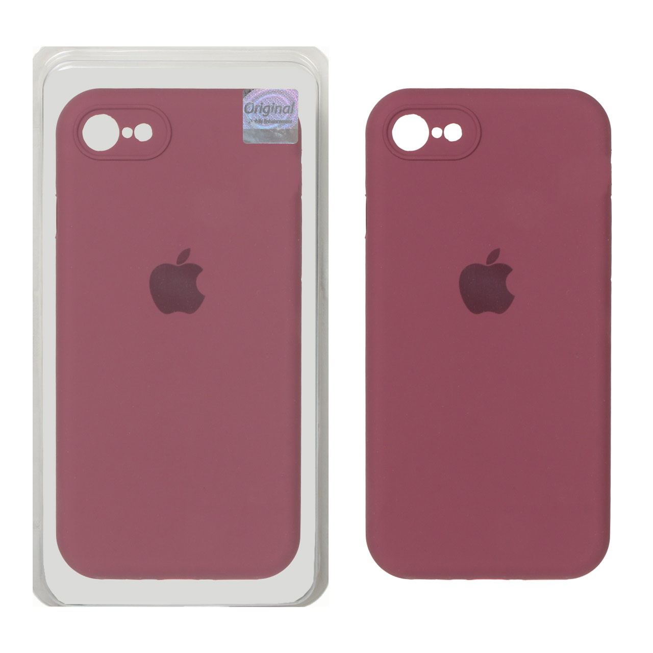 قاب سیلیکونی پاک کنی اورجینال Master Quality مدل Apple iPhone 7 / iPhone 8 / iPhone SE (2020) - زرشکی (پک دار)