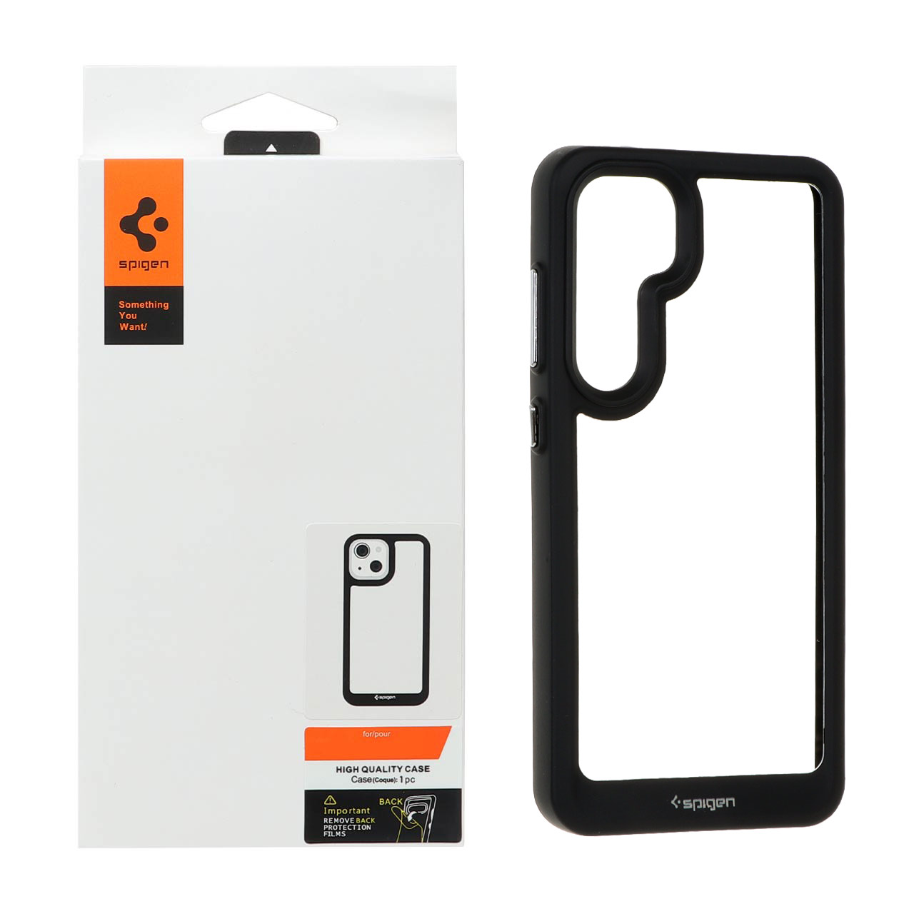 قاب اورجینال Spigen مدل Samsung Galaxy S24 FE - شفاف مشکی