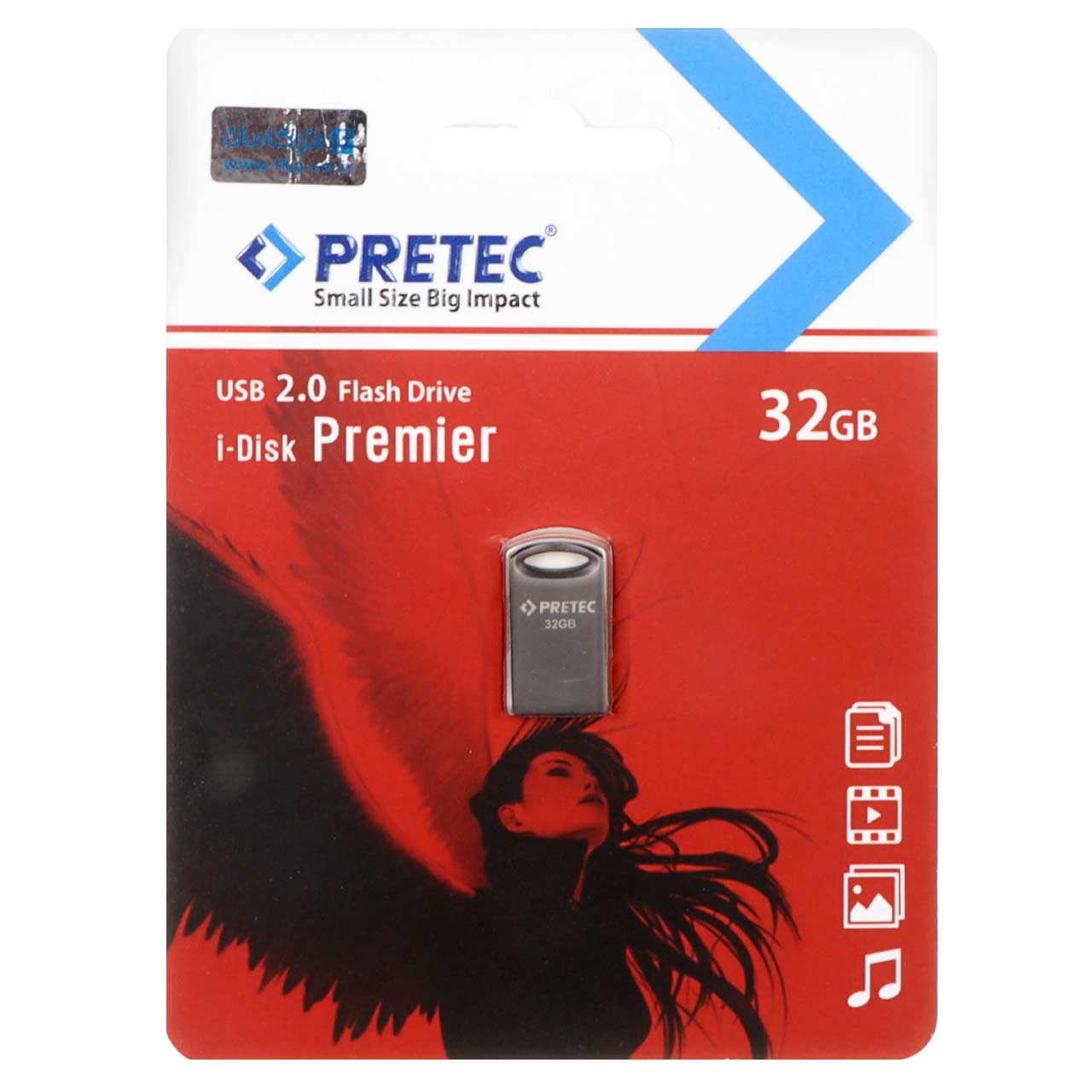 Pretec Premier USB 2.0 Flash Memory - 32GB - مشکی (گارانتی فراگامان)