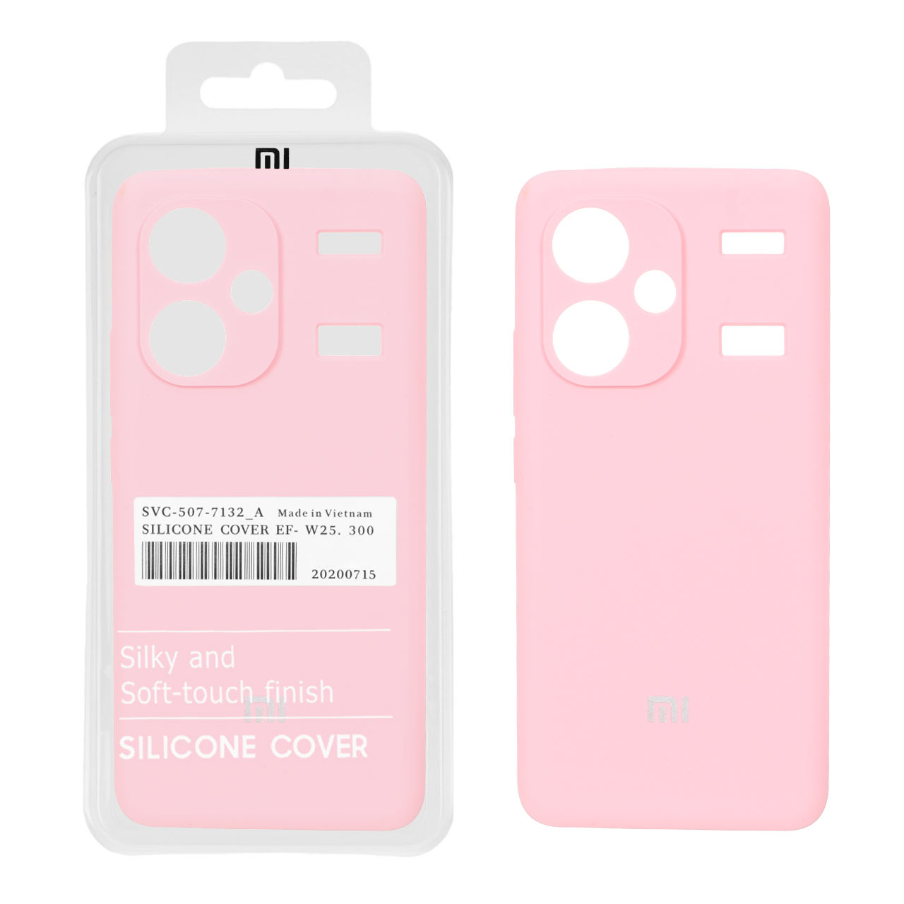 قاب سیلیکونی پاک کنی اورجینال درجه یک Xiaomi Redmi Note 13 Pro Plus 5G - صورتی (پک دار) - NTC