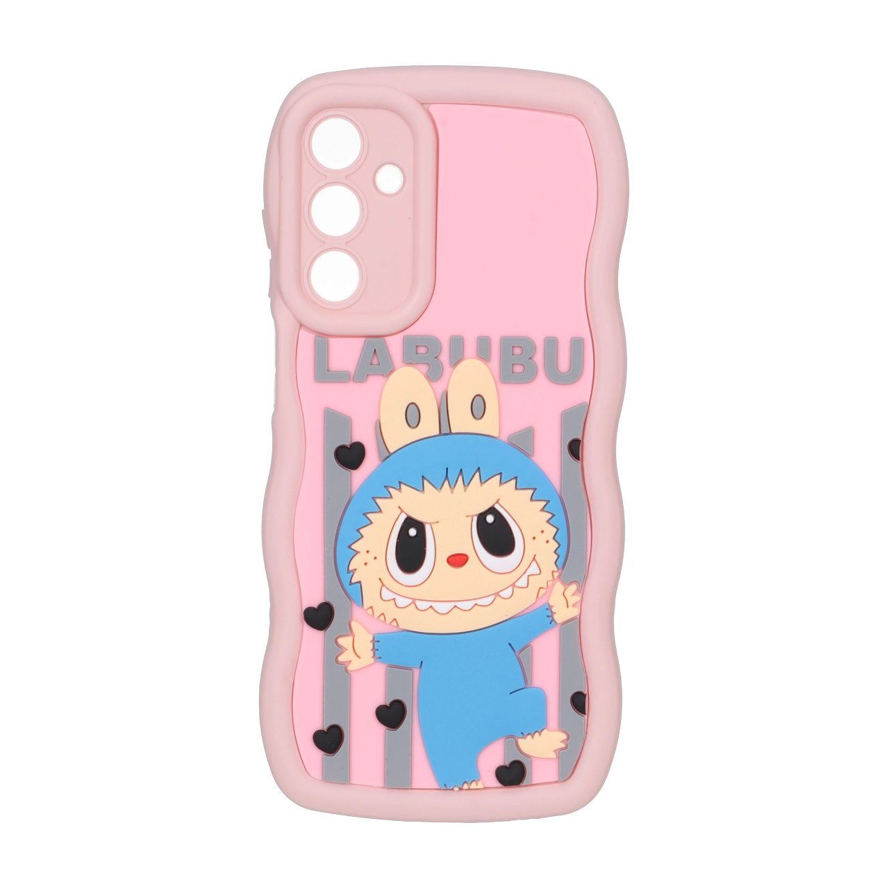 قاب کنگره ای عروسک برجسته محافظ لنزدار Samsung Galaxy A15 - طرح 160