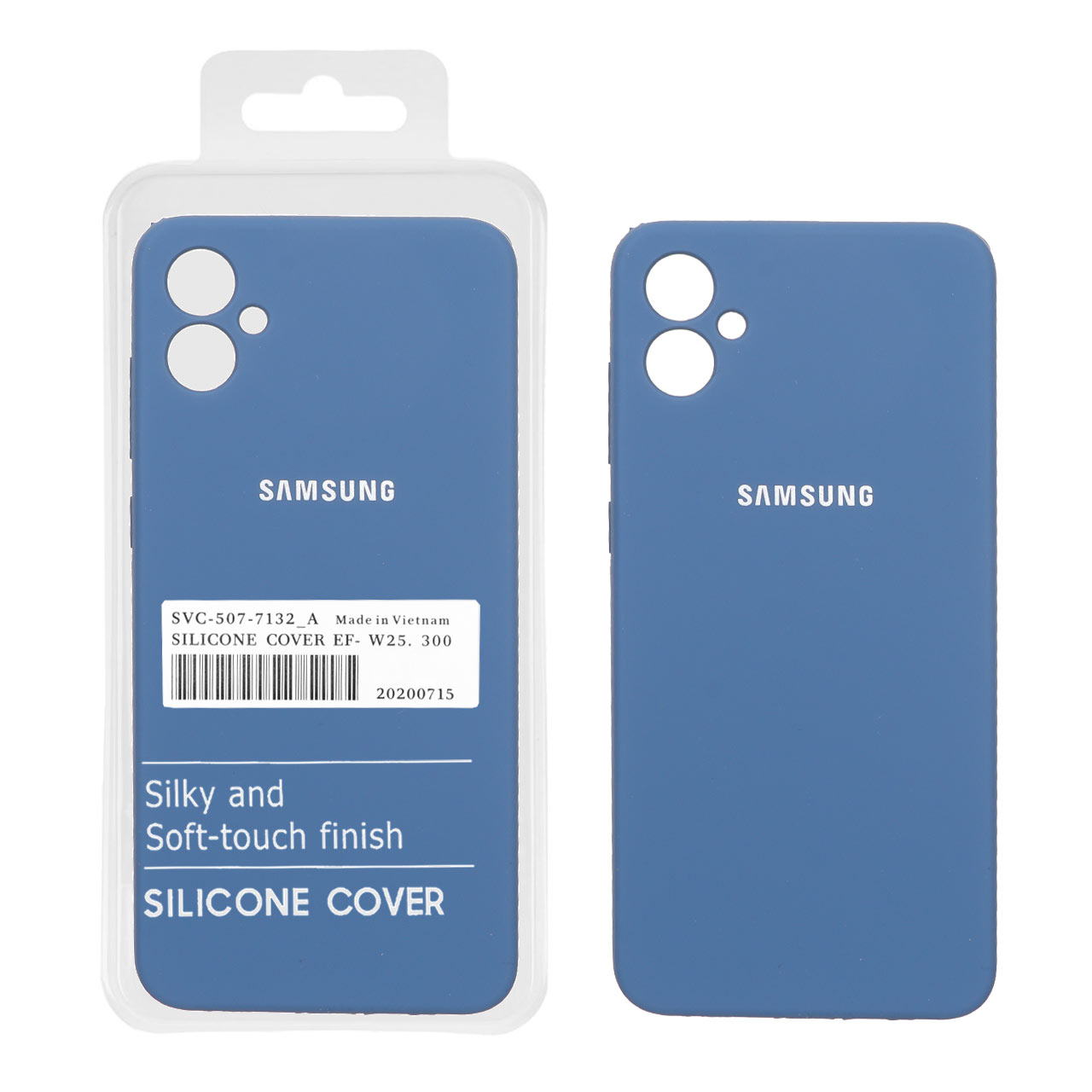 قاب سیلیکونی پاک کنی اورجینال درجه یک Samsung Galaxy A05 - آبی تیره (پک دار) - NTC