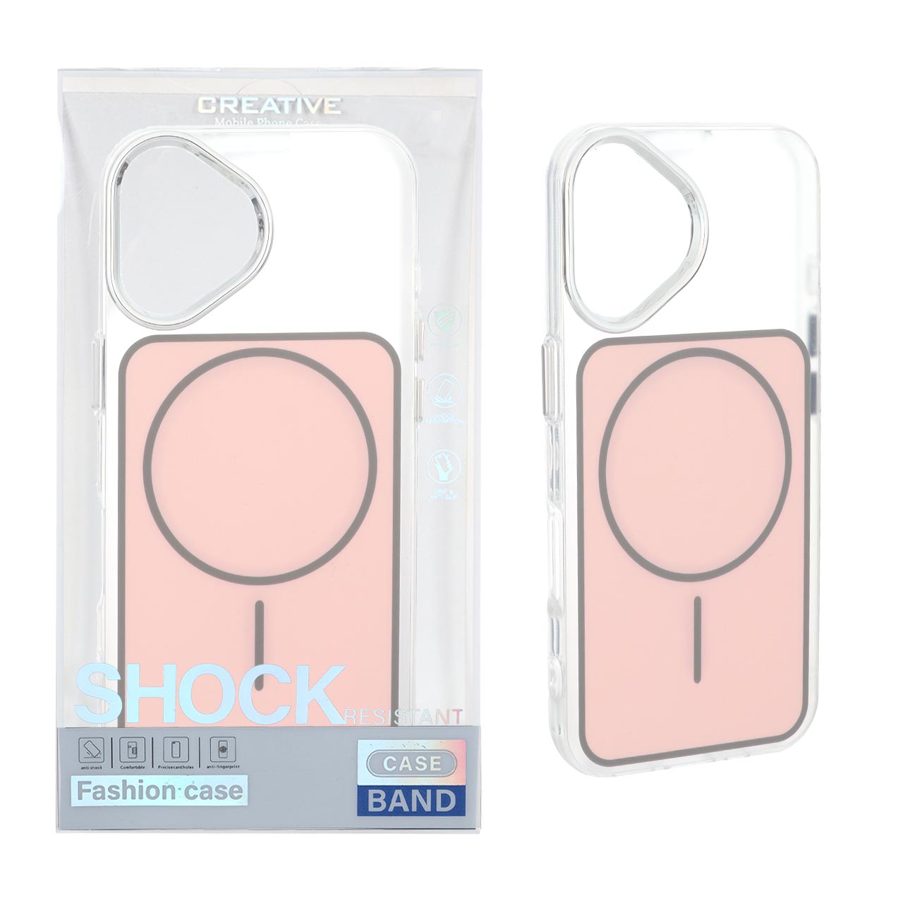 قاب اورجینال Unique Case مات رنگی MagSafe لنز کروم Apple iPhone 16 - صورتی (پک دار)