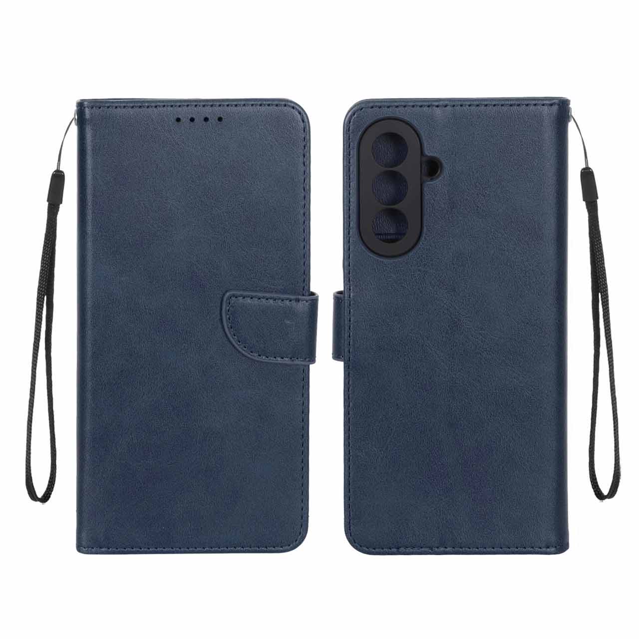 کیف چرمی موبایل مگنتی محافظ لنزدار Samsung Galaxy A17 / A26 - سرمه ای