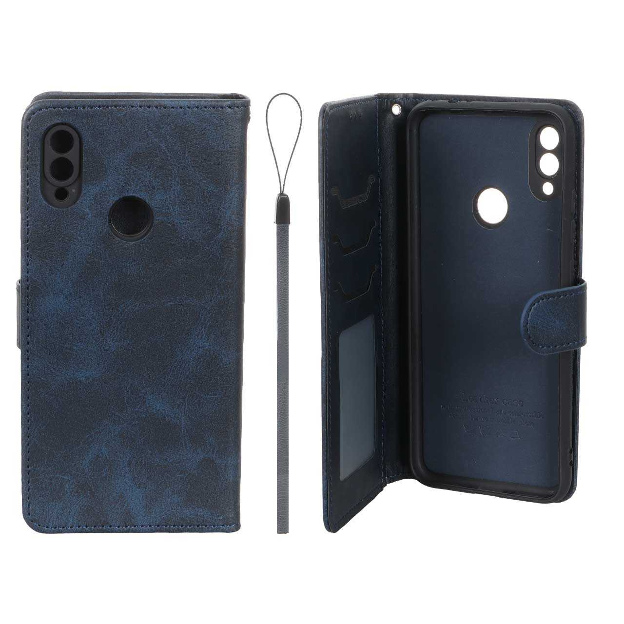 کیف موبایل مگنتی درجه یک داخل خز MNC Plus مدل Xiaomi Redmi Note 7 / Note 7 Pro / Note 7s - سرمه ای