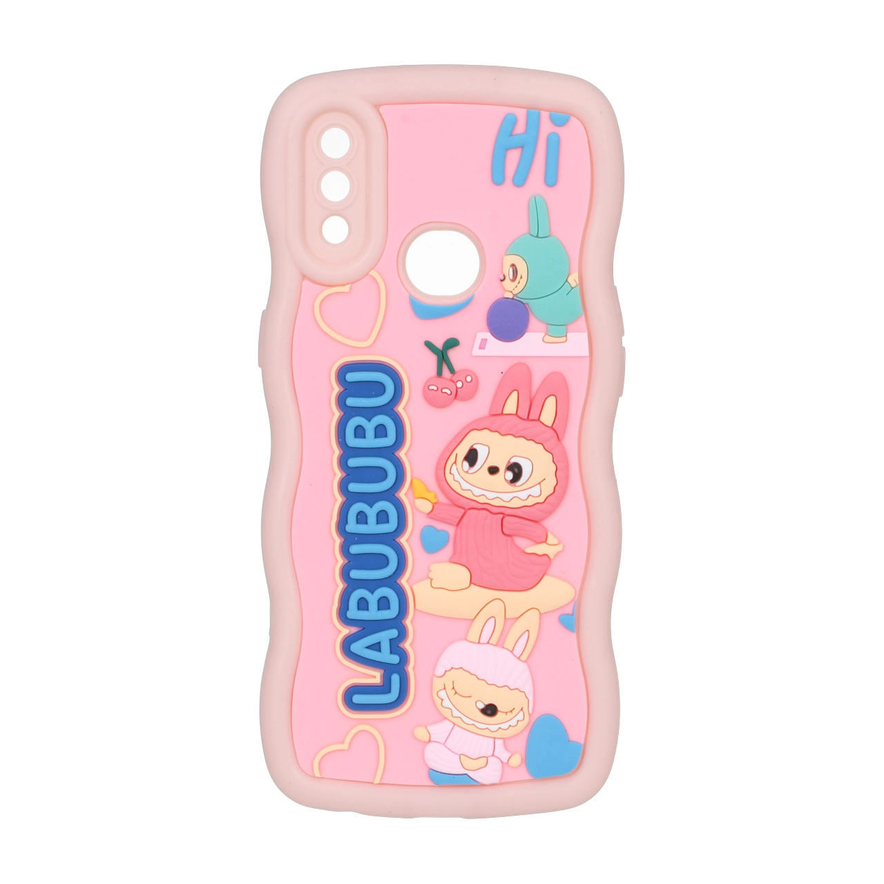 قاب کنگره ای عروسک برجسته محافظ لنزدار Samsung Galaxy A10s - طرح 127