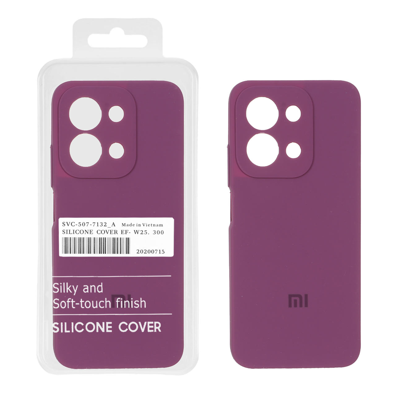 قاب سیلیکونی پاک کنی اورجینال Master Quality مدل Xiaomi Redmi 15C / Poco C85 - ارغوانی (پک دار)