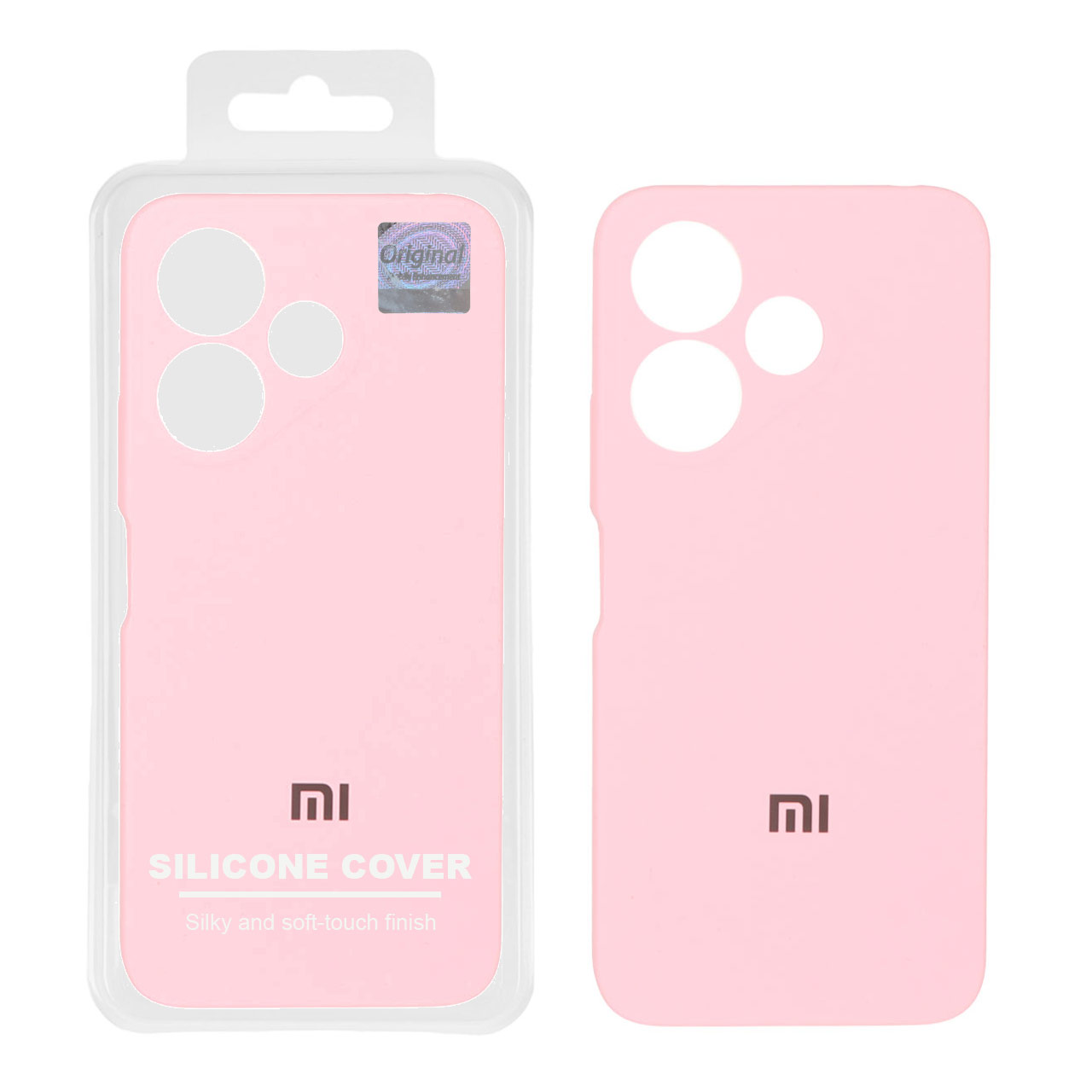 قاب سیلیکونی پاک کنی اورجینال Master Quality مدل Xiaomi Redmi 13X / Redmi 13 4G / Poco M6 4G - صورتی (پک دار)