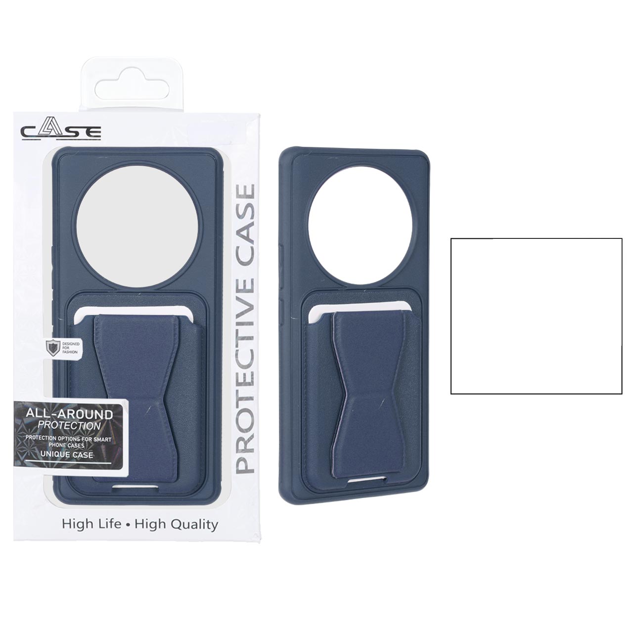 قاب چرمی Magsafe جاکارتی استندشو مگنتی Honor X9c - سرمه ای (پک دار)