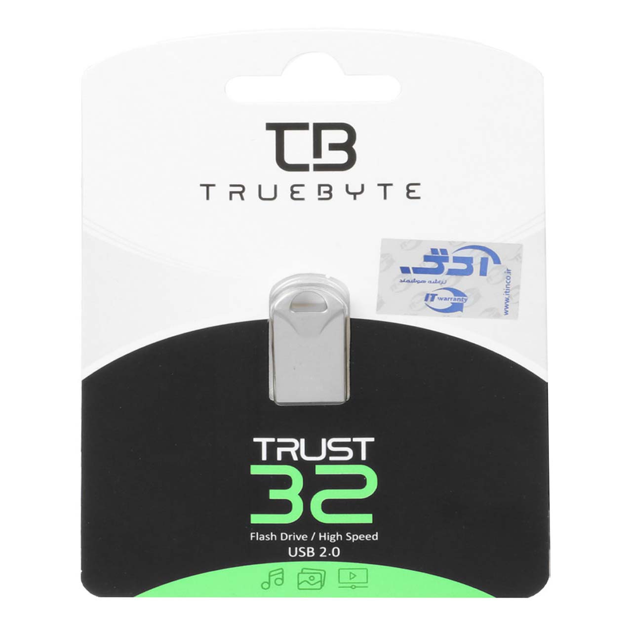 TRUEBYTE TRUST USB2.0 Flash Memory-32GB نقره ای (گارانتی مادام العمر شرکت آی تین)