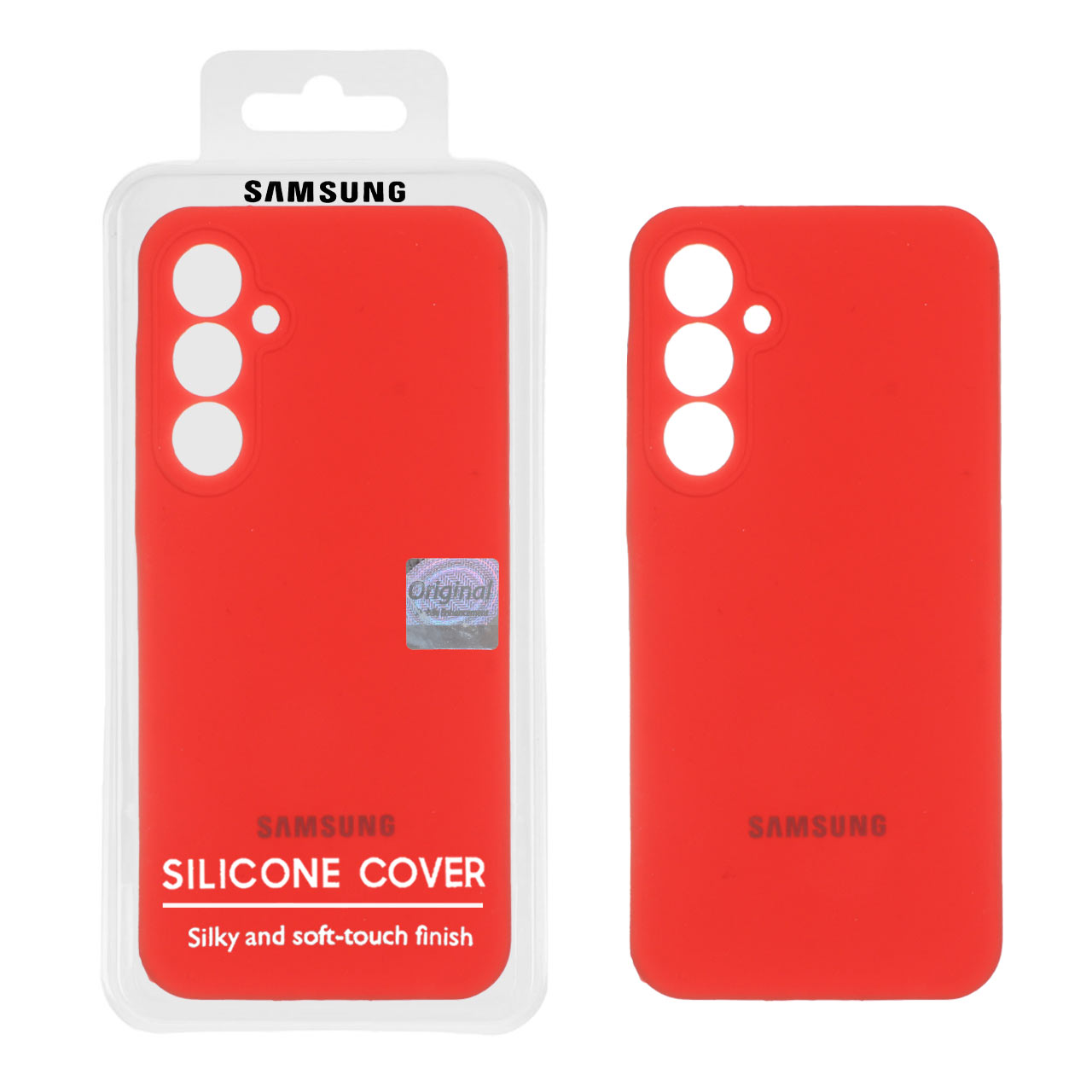 قاب سیلیکونی پاک کنی اورجینال Master Quality مدل Samsung Galaxy A55 - قرمز (پک دار)