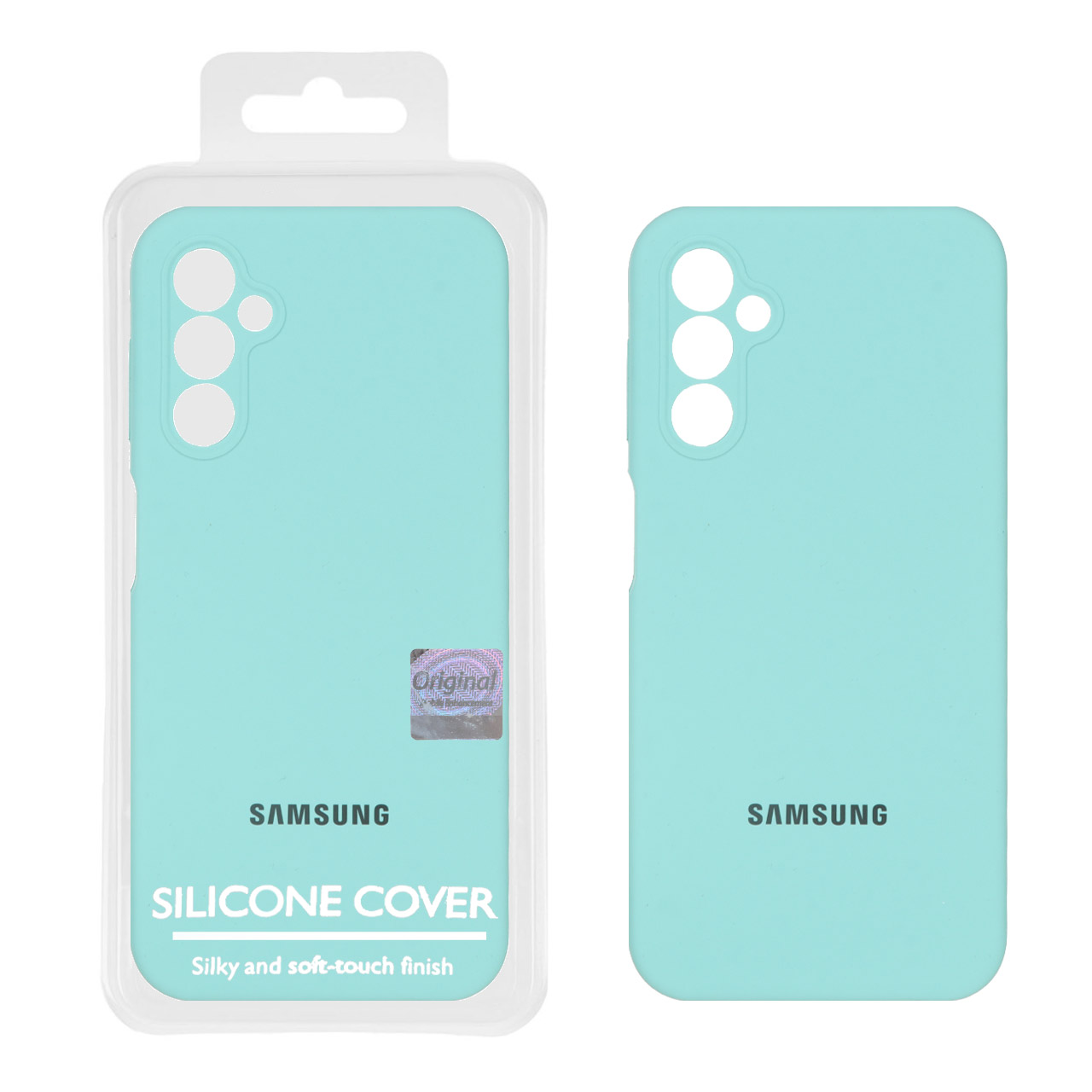 قاب سیلیکونی پاک کنی اورجینال Master Quality مدل Samsung Galaxy A14 - سبزآبی (پک دار)