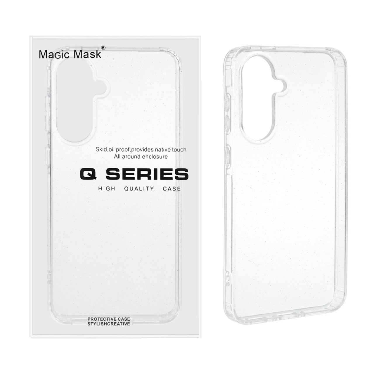 قاب اورجینال پشت سخت شفاف اکلیلی Samsung Galaxy A56 / A36 (پک دار)