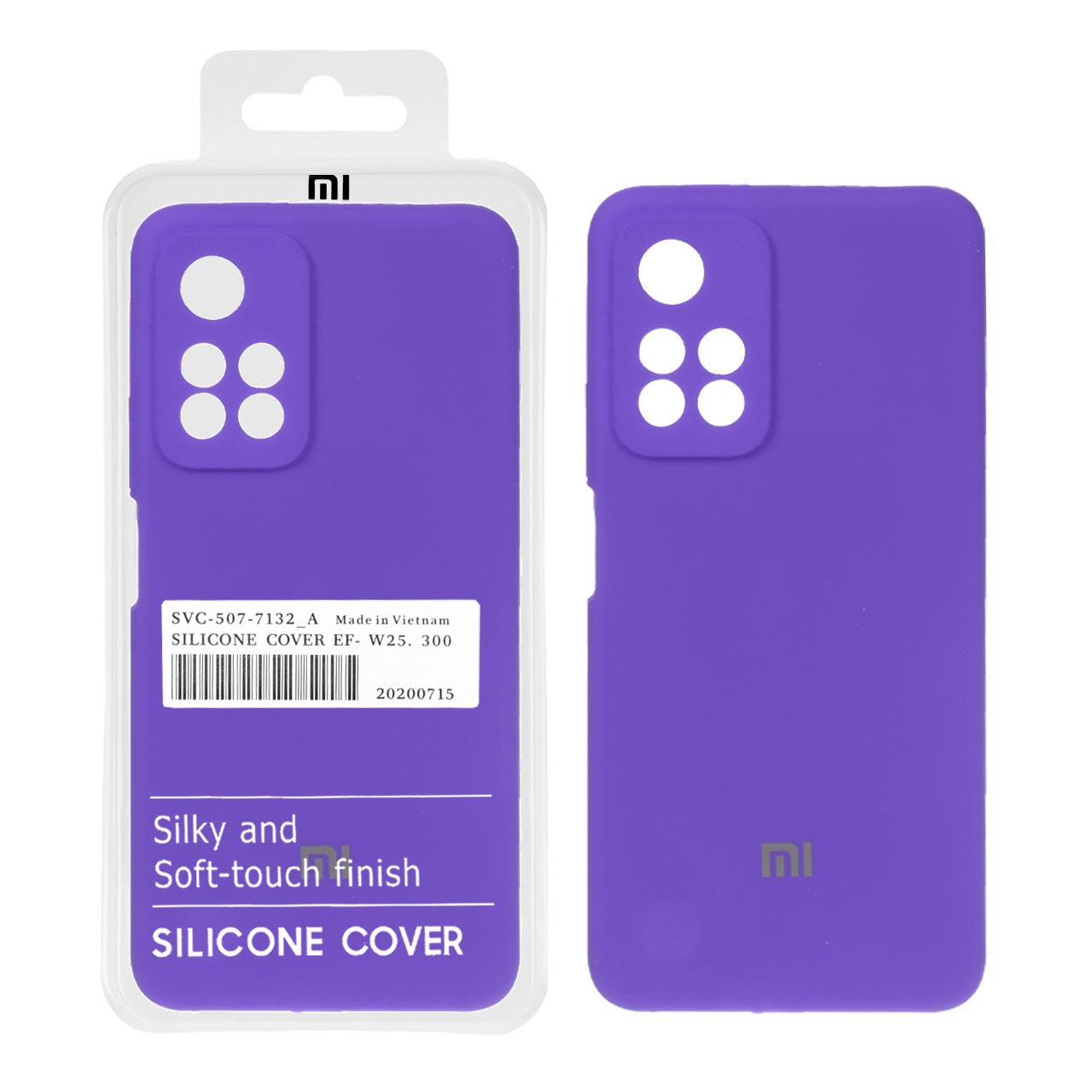 قاب سیلیکونی پاک کنی اورجینال درجه یک Xiaomi Redmi Note 11 5G / Poco M4 Pro 5G - بنفش (پک دار)