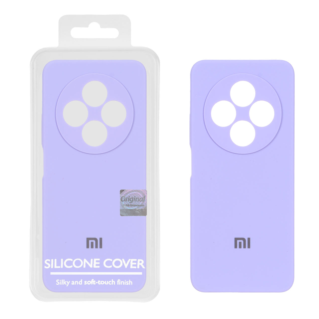 قاب سیلیکونی پاک کنی اورجینال Master Quality مدل Xiaomi Redmi 14C / Redmi A4 / Poco C75 - بنفش روشن (پک دار)