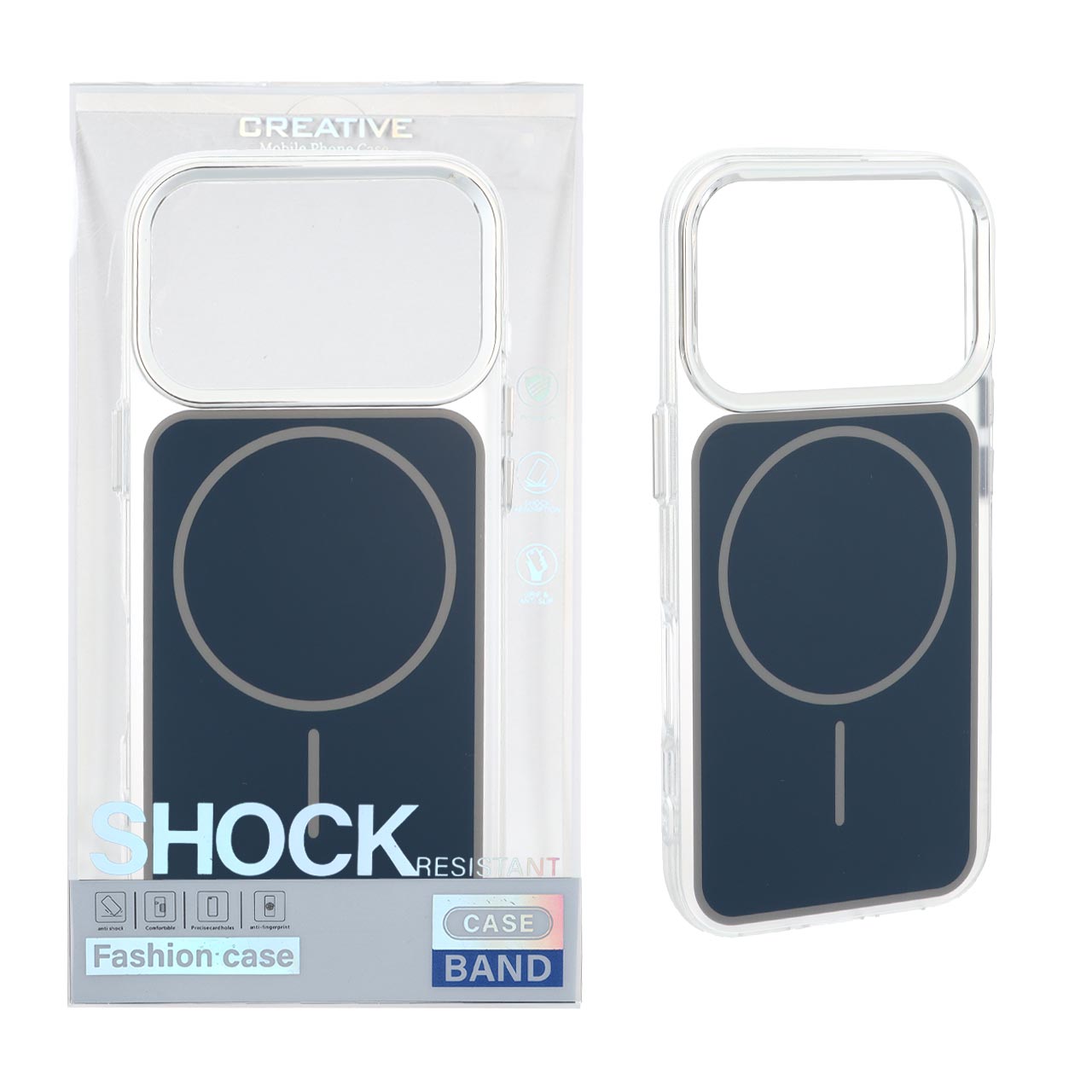 قاب اورجینال Unique Case مات رنگی MagSafe لنز کروم Apple iPhone 17 Pro - سرمه ای (پک دار)