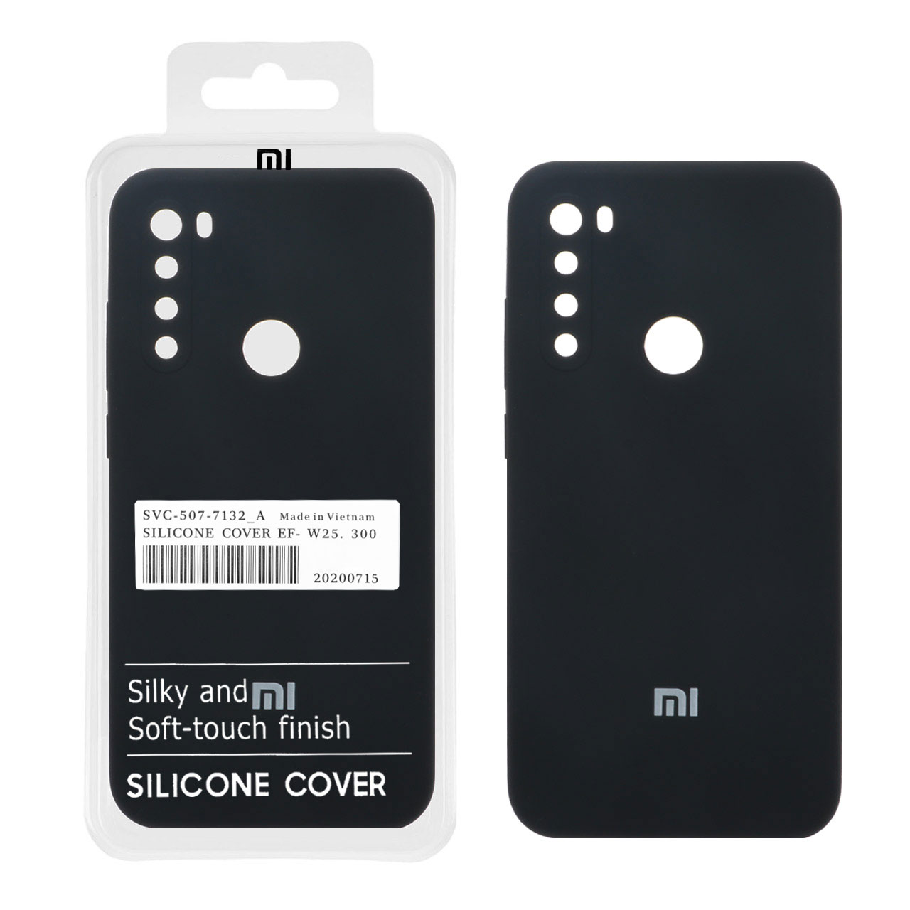 قاب سیلیکونی پاک کنی اورجینال درجه یک Xiaomi Note 8 - مشکی (پک دار)