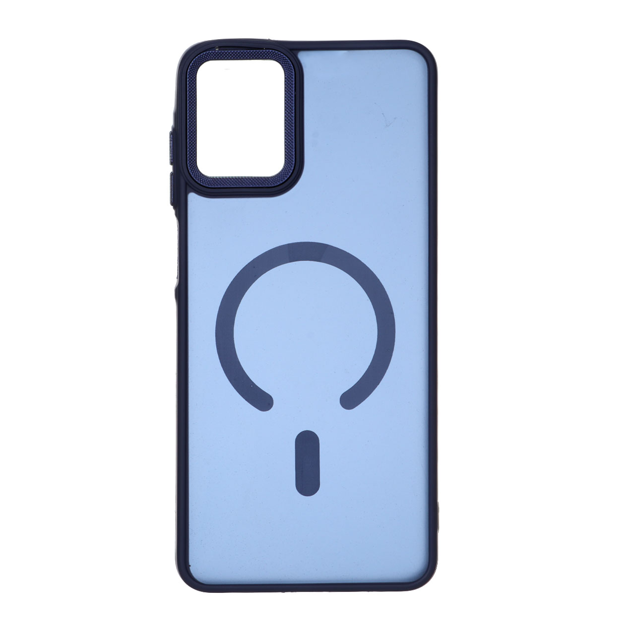 قاب مات لنز کربن طرح مگ سیف دور رنگی Samsung Galaxy A07 - سرمه ای