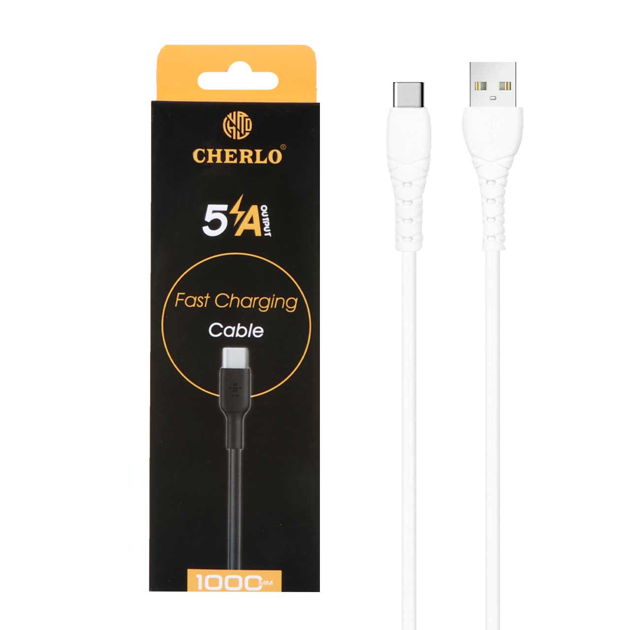 کابل شارژ فست CHERLO Type-C مدل CH-TC10 - سفید - SMO