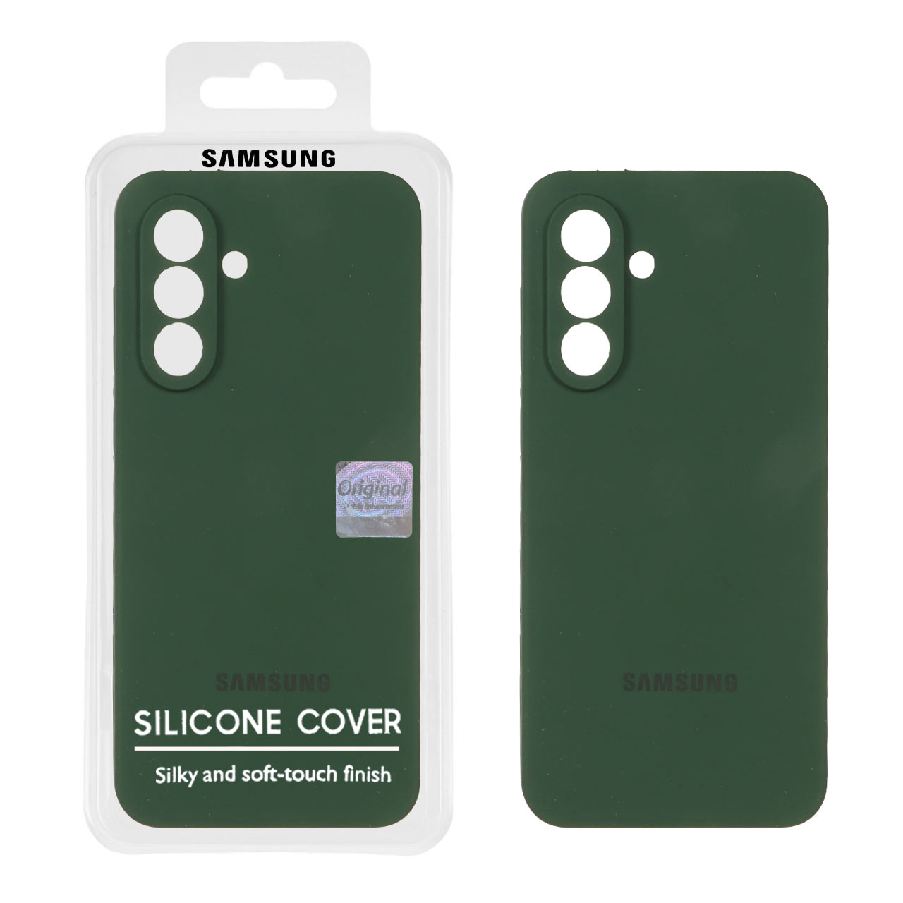 قاب سیلیکونی پاک کنی اورجینال Master Quality مدل Samsung Galaxy A56 / A36 - سبز تیره (پک دار)