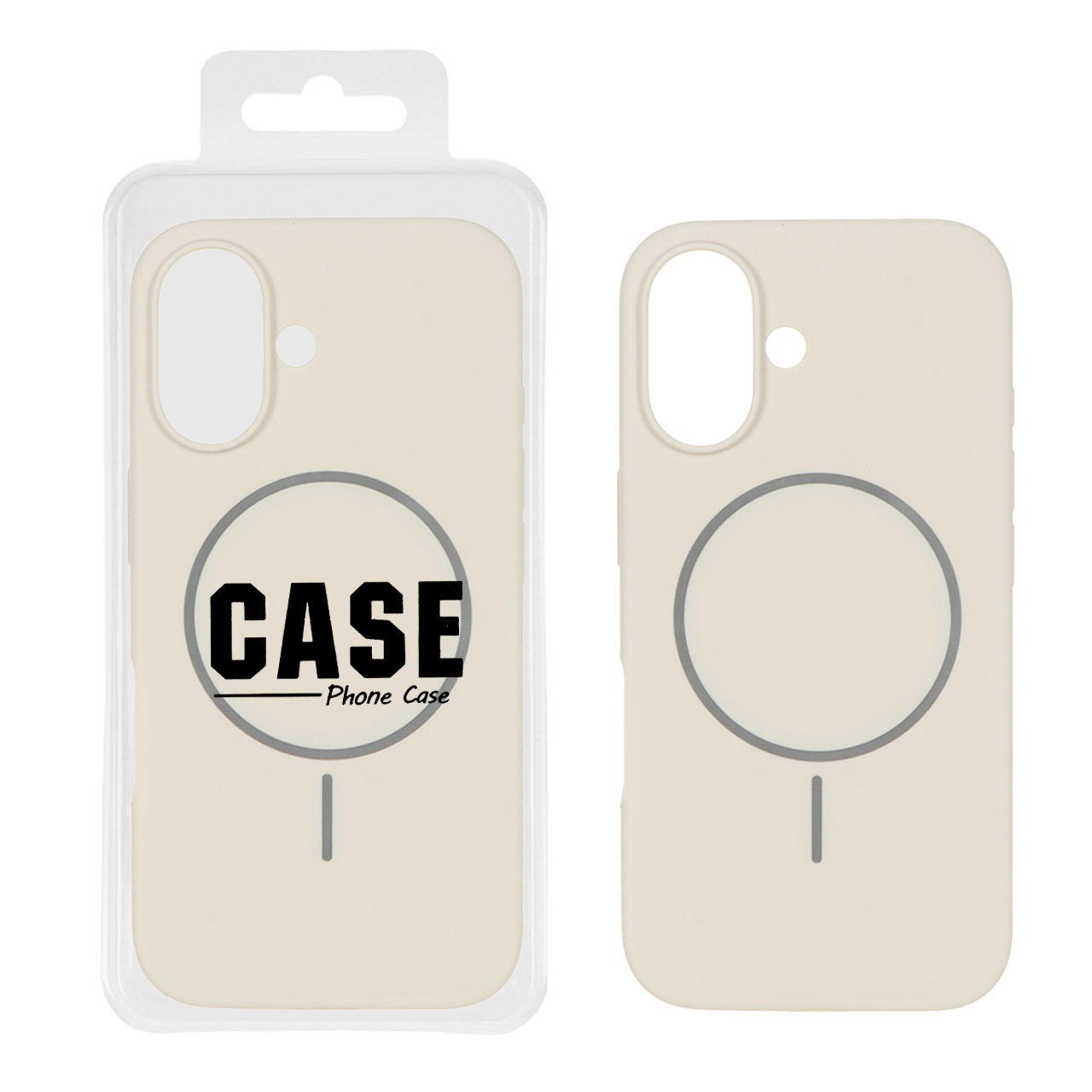 قاب سیلیکونی پاک کنی اورجینال درجه یک Magsafe مدل Apple iPhone 16 - کرم (پک دار)