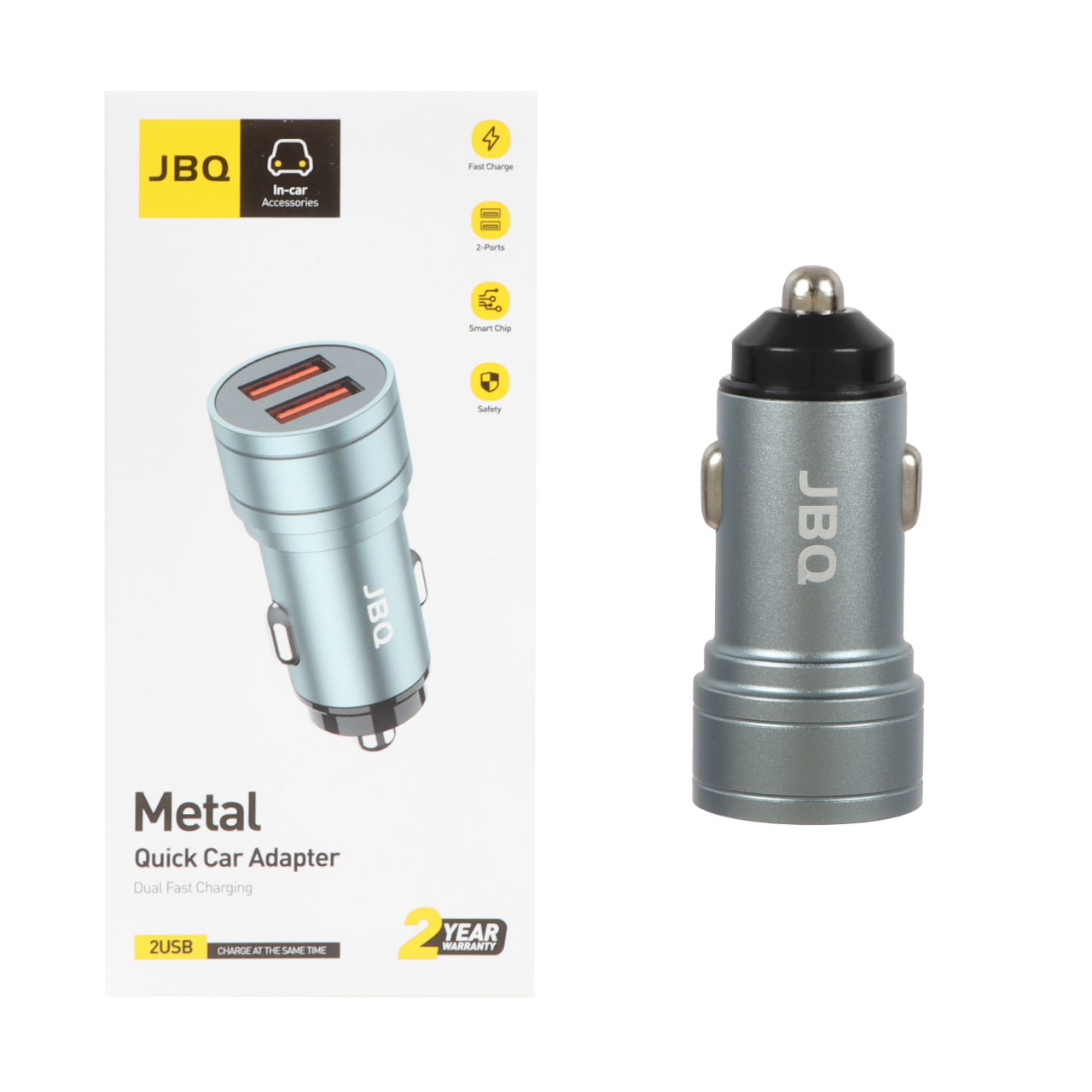 شارژر فندکی فست دو پورت JBQ مدل CC-24 12W - سبز