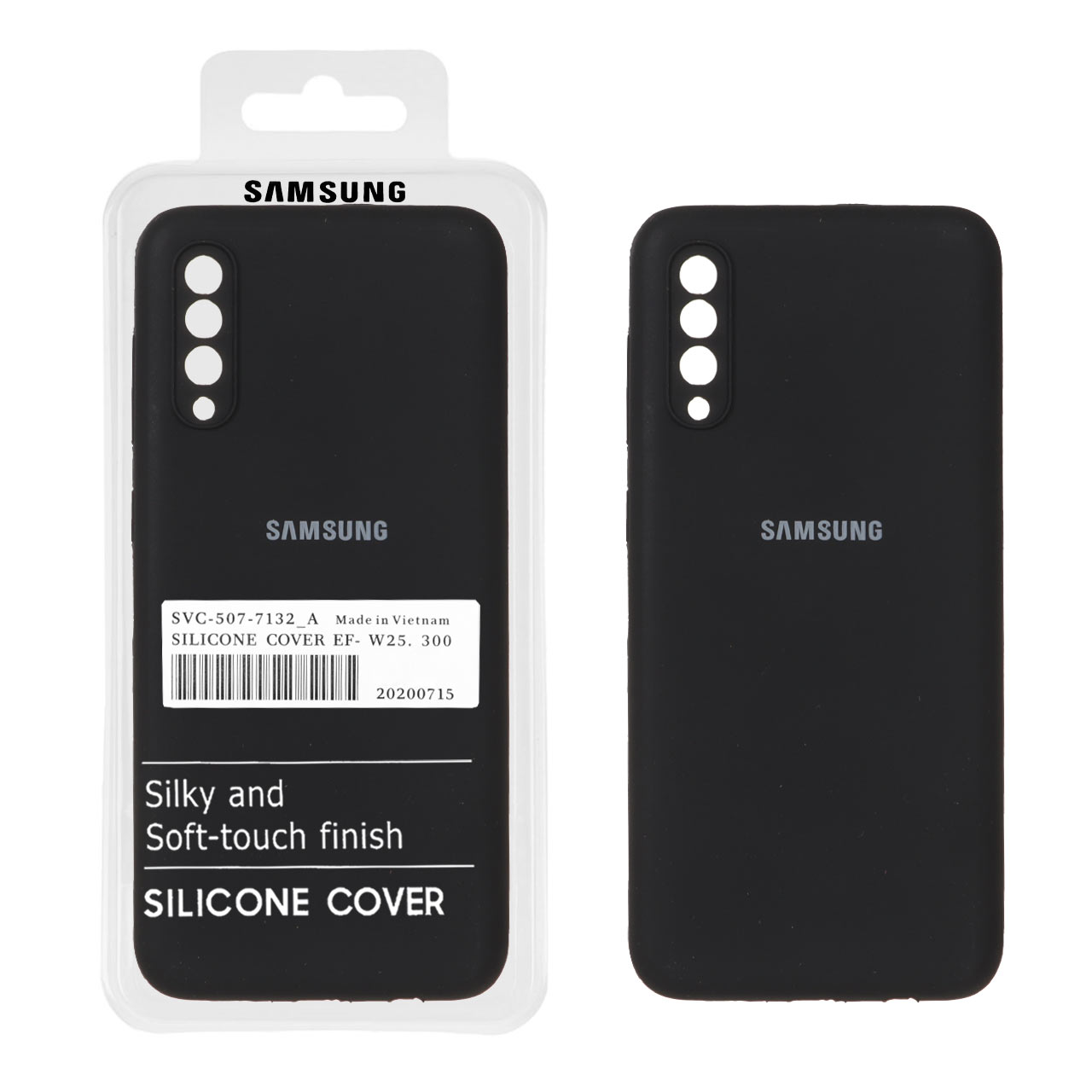 قاب سیلیکونی پاک کنی اورجینال درجه یک Samsung Galaxy A50 / A50s / A30s - مشکی (پک دار)