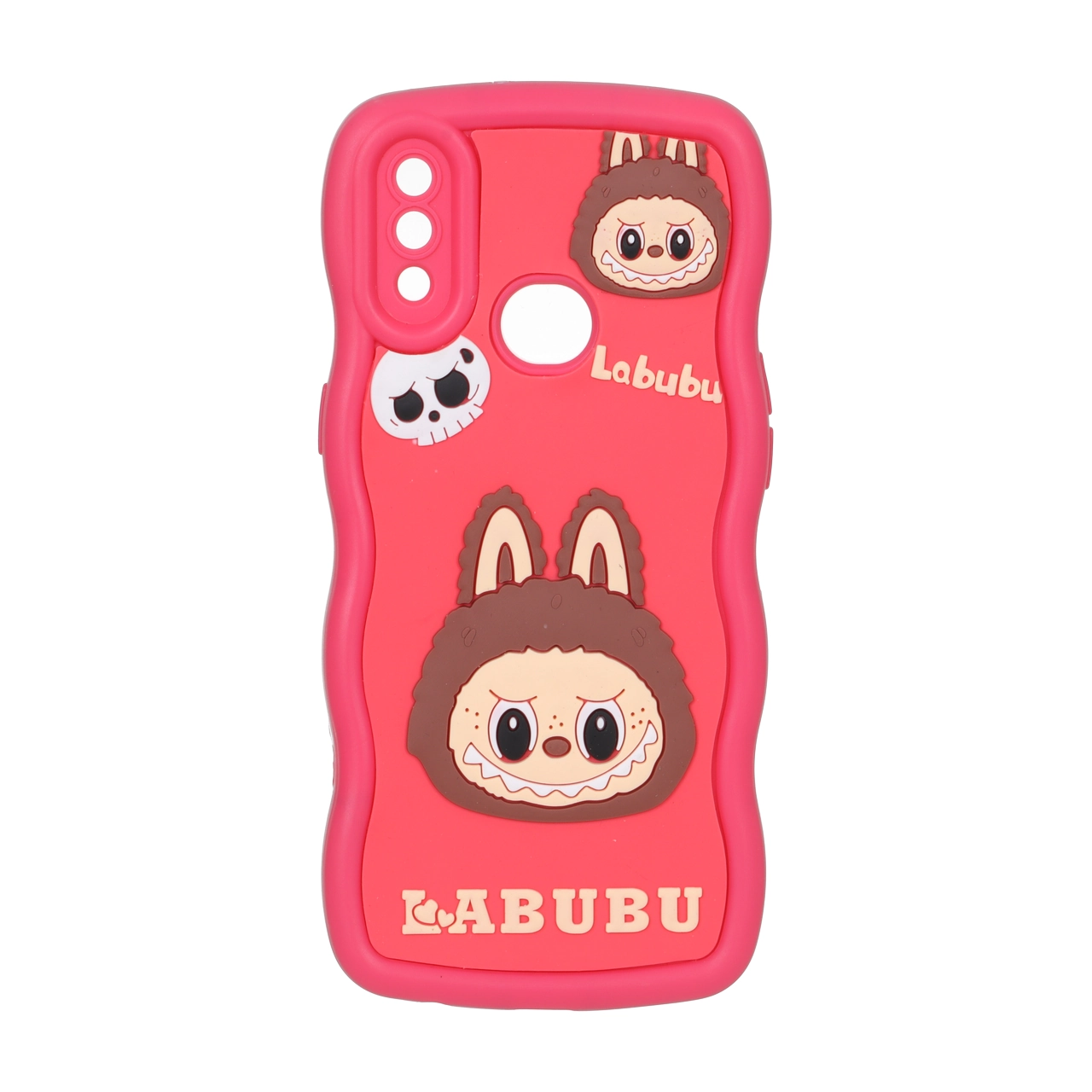 قاب کنگره ای عروسک برجسته محافظ لنزدار Samsung Galaxy A10s - طرح 129