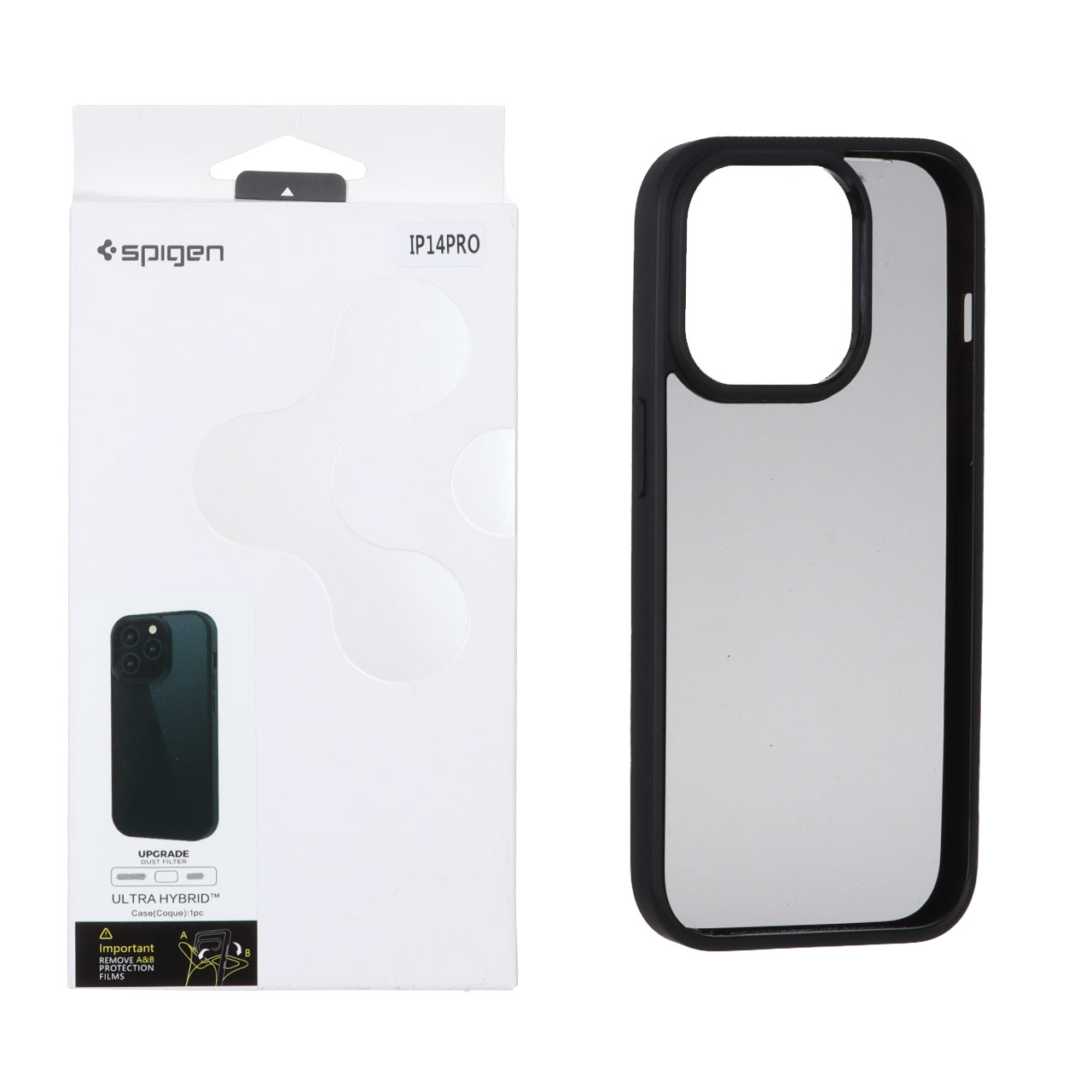 قاب اورجینال Spigen با توری اسپیکر فلزی Apple iPhone 14 Pro - مشکی (پک دار)