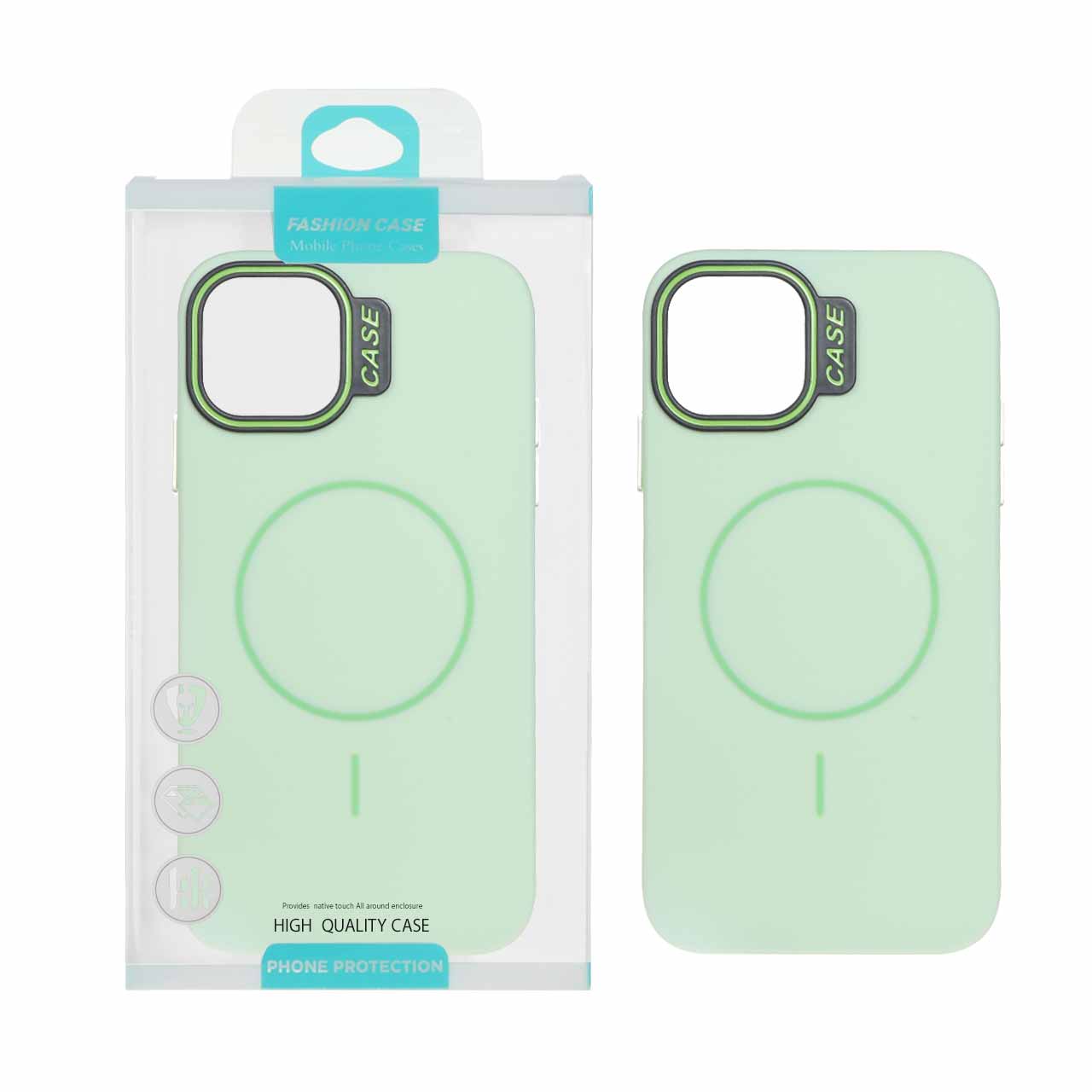قاب طرح سیلیکون Magsafe پاستیلی Apple iPhone 11 - سبز (پک دار)