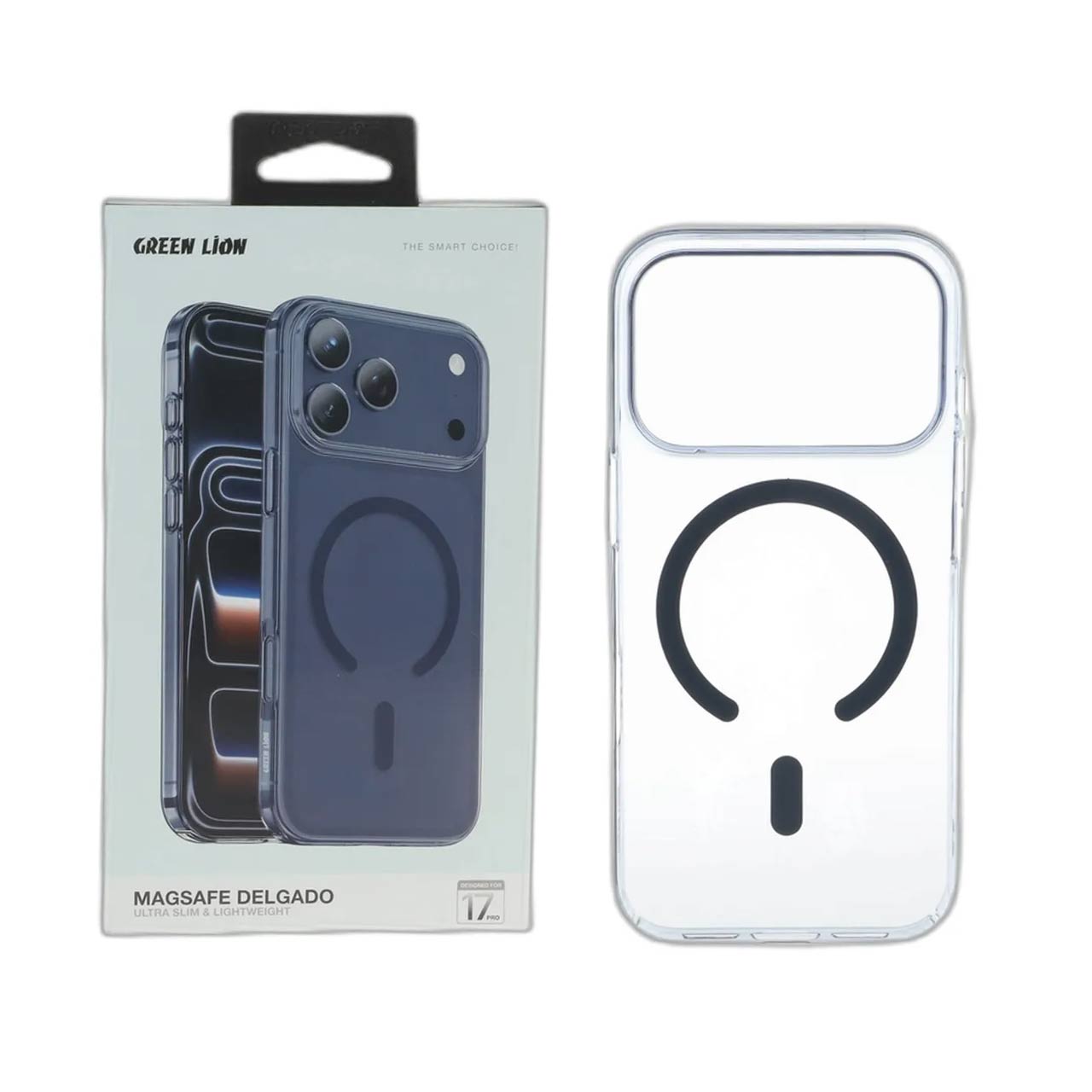 قاب اورجینال Green Lion Magsafe Delgado مدل Apple iPhone 17 Pro - سرمه ای (پک دار)