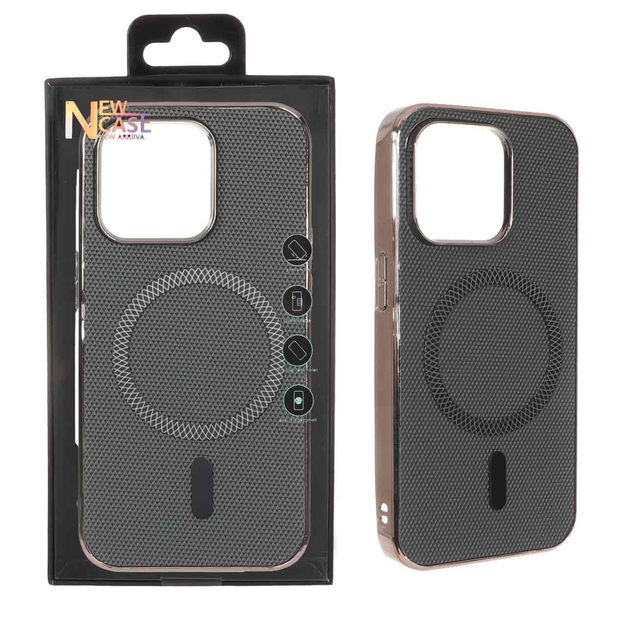 قاب سوزنی MagSafe فلزی دور براق Apple iPhone 14 Pro - سبز (پک دار)