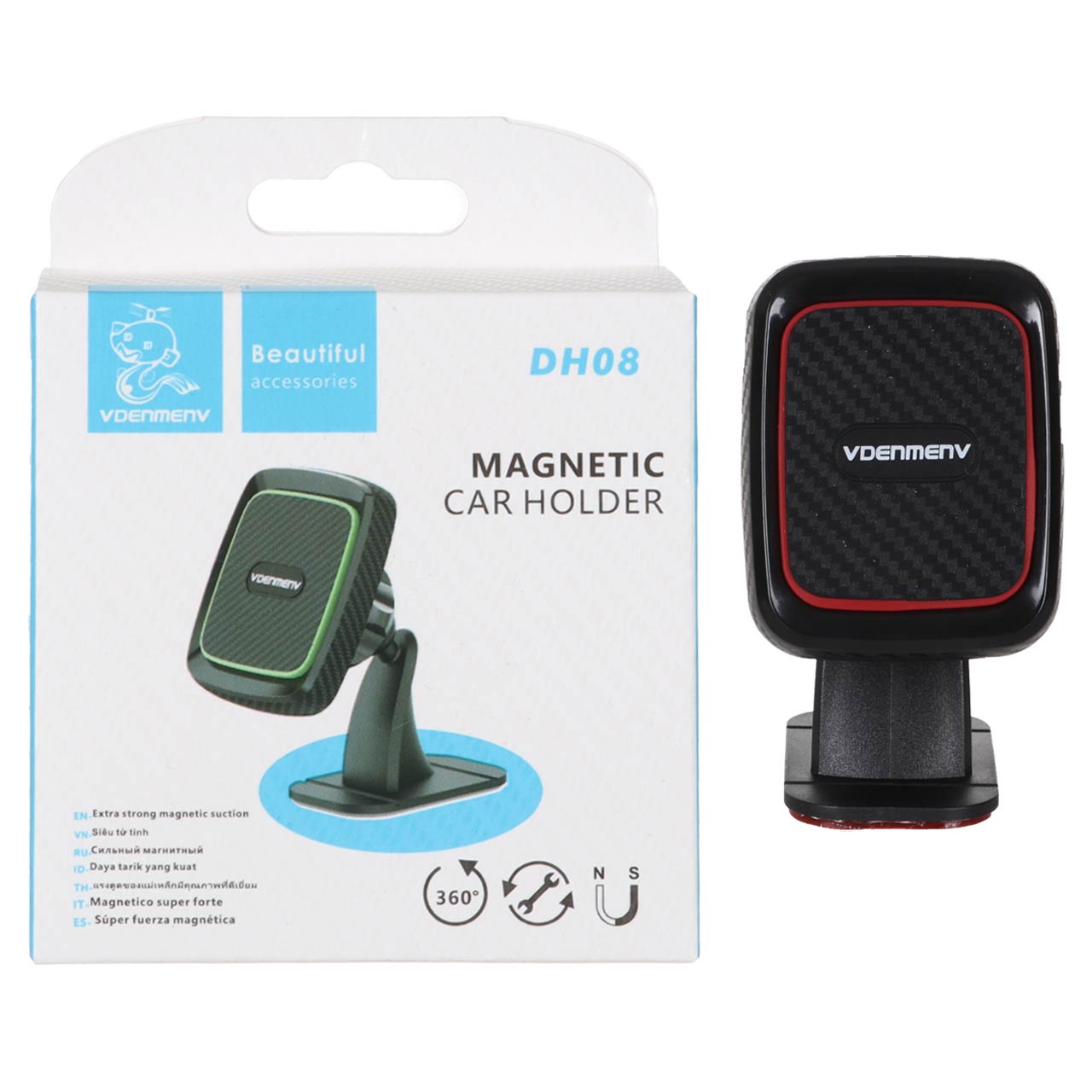 هولدر گوشی موبایل مگنتی DENMEN مدل DH08 - مشکی