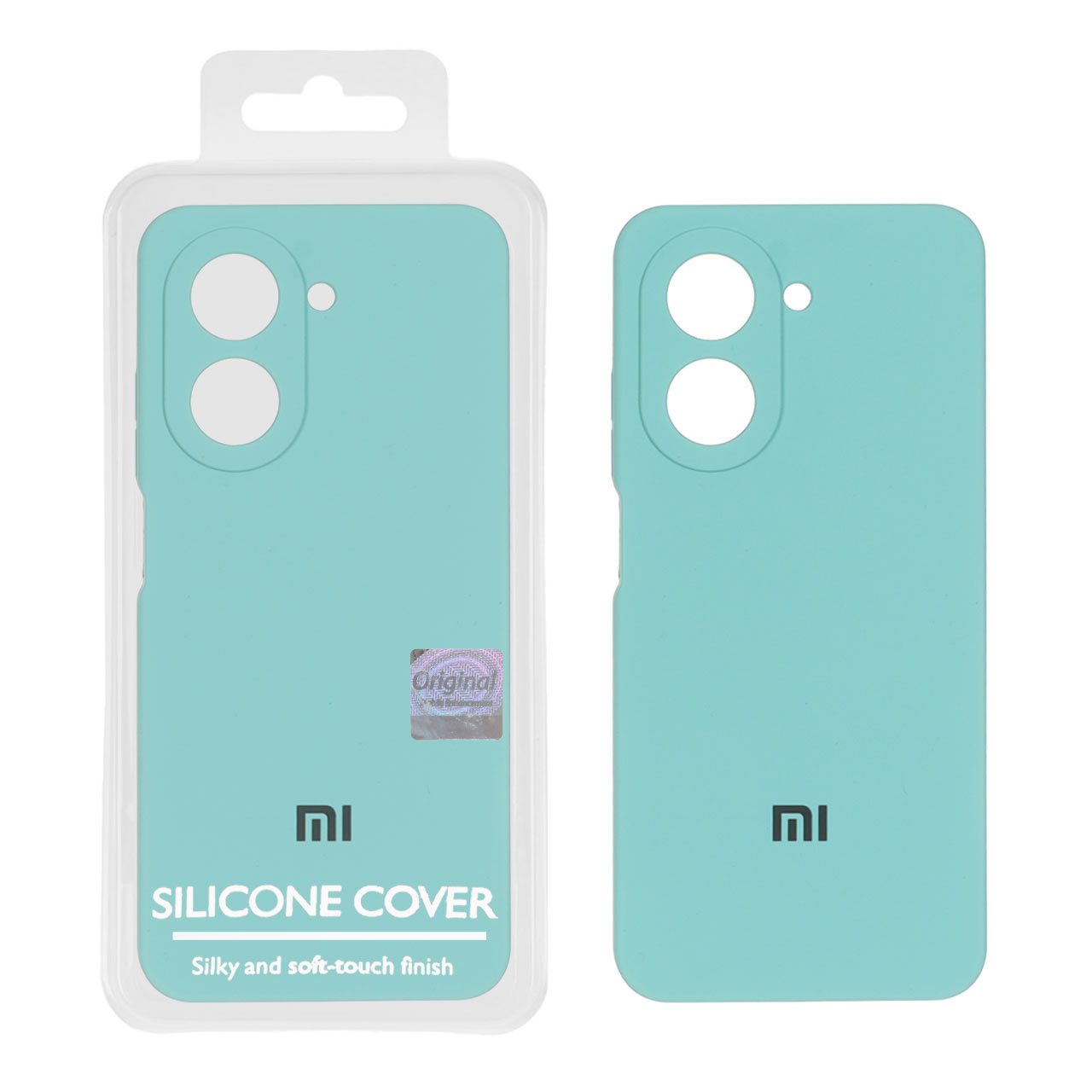 قاب سیلیکونی پاک کنی اورجینال Master Quality مدل Xiaomi Redmi A5 / Poco C71 - سبزآبی (پک دار)